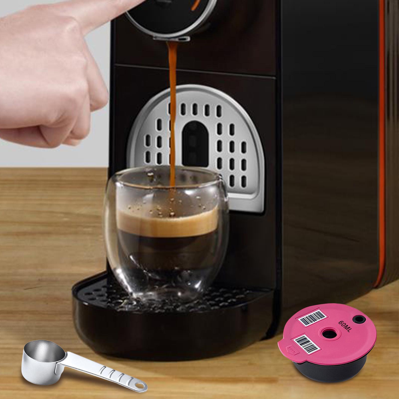 Espresso Coffee Capsules Brush Spoon Set for TAS5552UC/05 Coffee Machine Pink 60ML