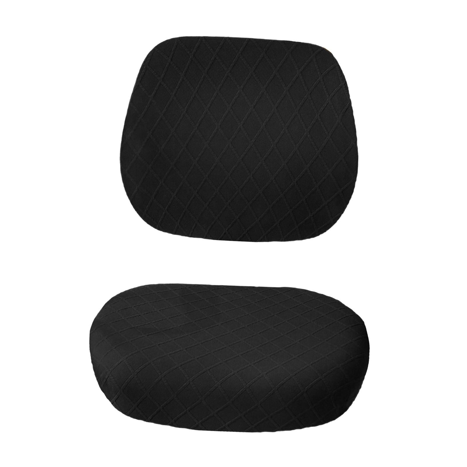 Separated Rotate Chair Seat Cover Slipcover Removable for Computer Chair black