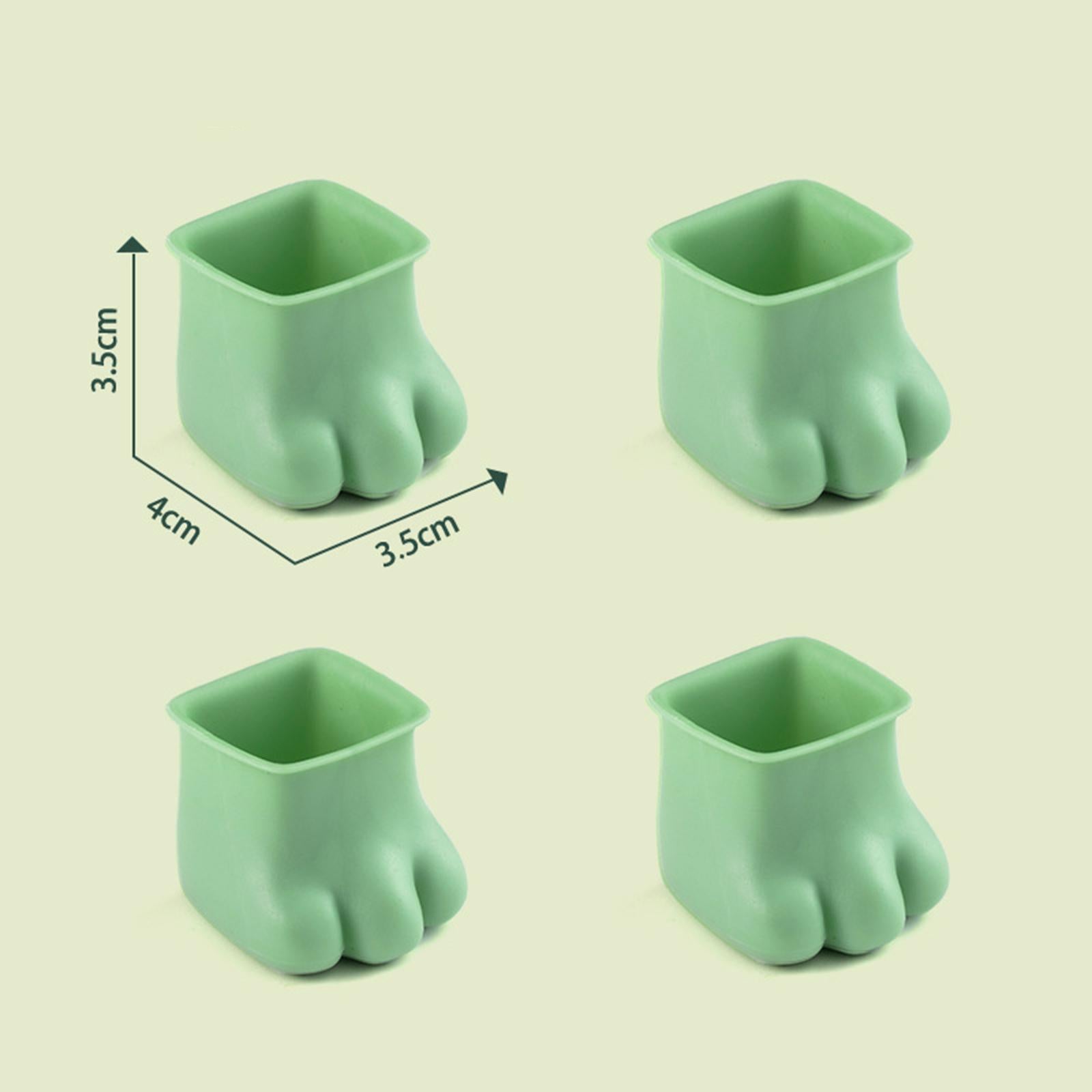 12x Silicone Table Feet Covers Prevent Floor Scratches Green Square M