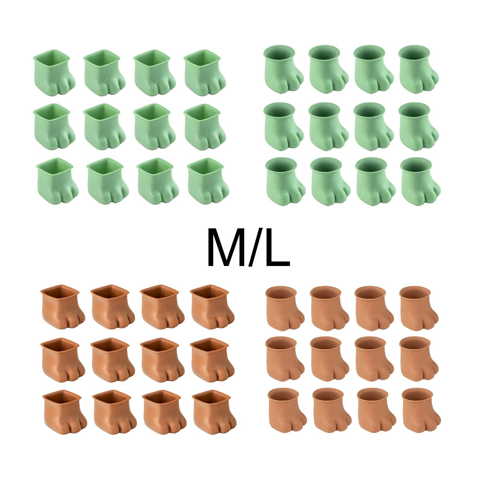 12x Silicone Table Feet Covers Prevent Floor Scratches Green Square M