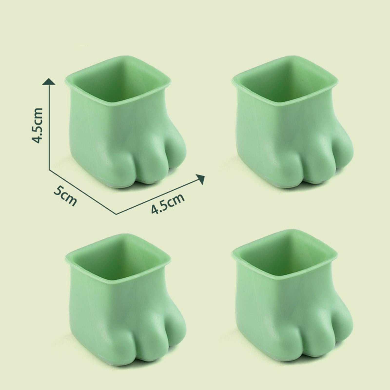 12x Silicone Table Feet Covers Prevent Floor Scratches Green Square L
