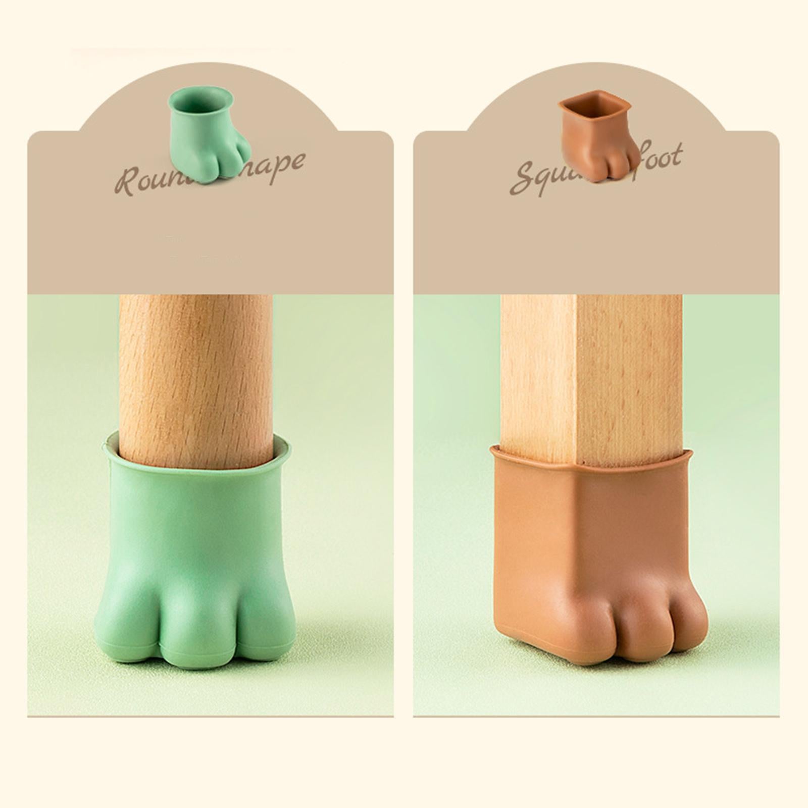 12x Silicone Table Feet Covers Prevent Floor Scratches Green Square L