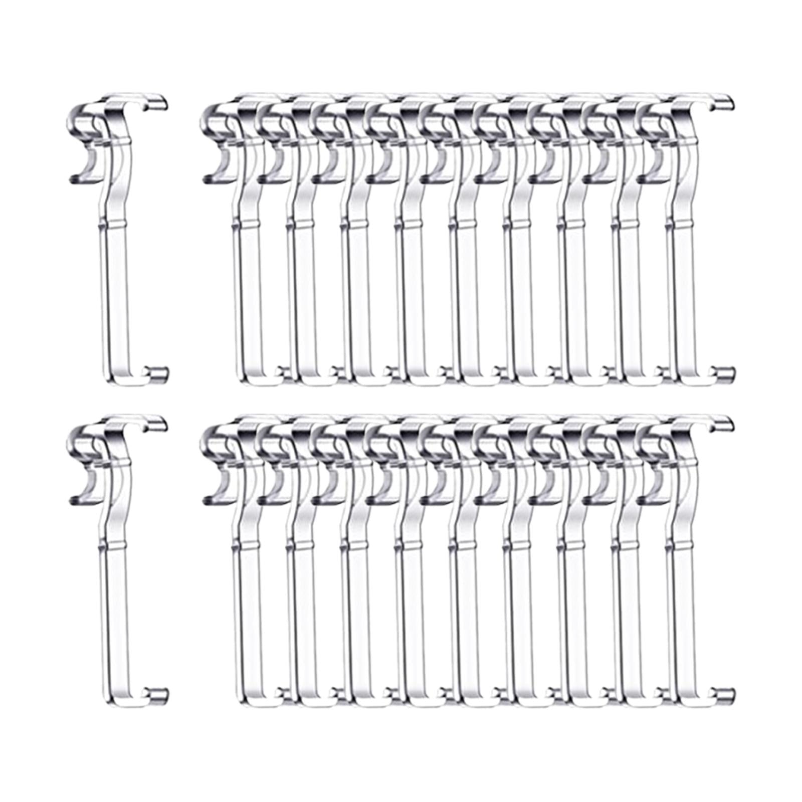 20 Pack Blind Clips Decorative Replacements 3.25 inch Clear for Office