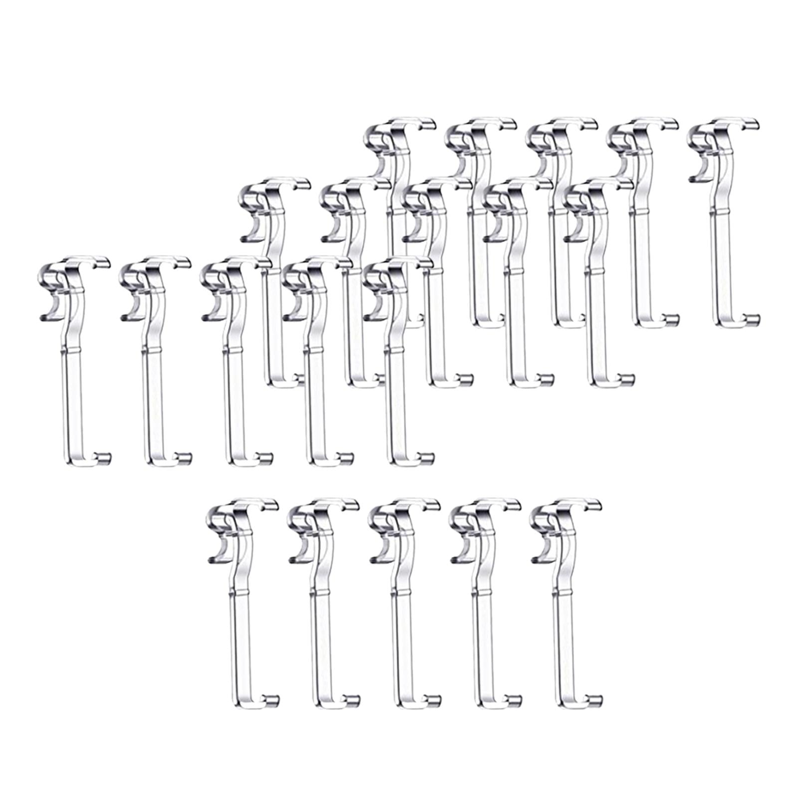 20 Pack Blind Clips Decorative Replacements 3.25 inch Clear for Office