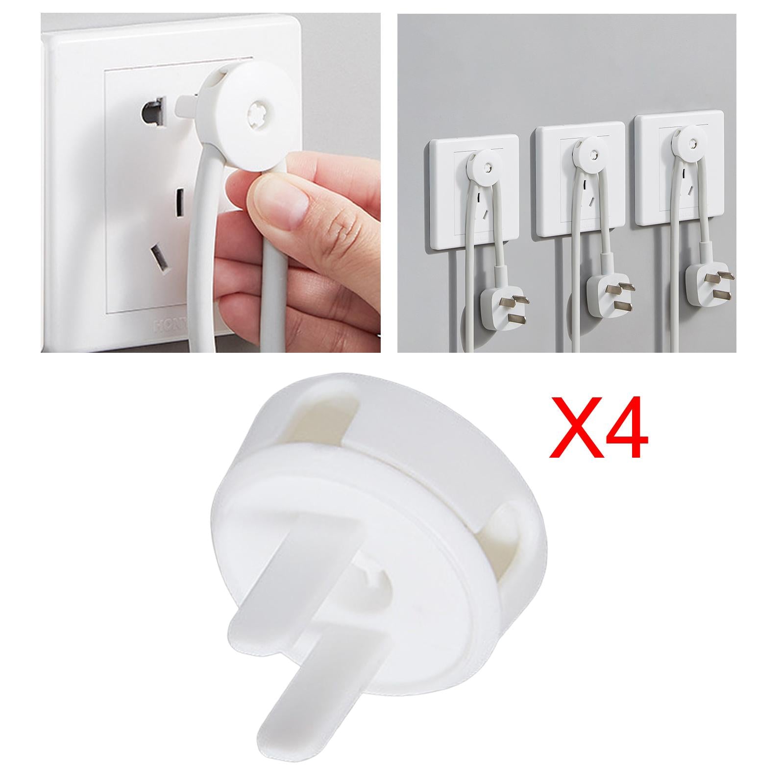 Wall Socket Holder Hanging Plug Hanger for Home, Bathroom Two Plug