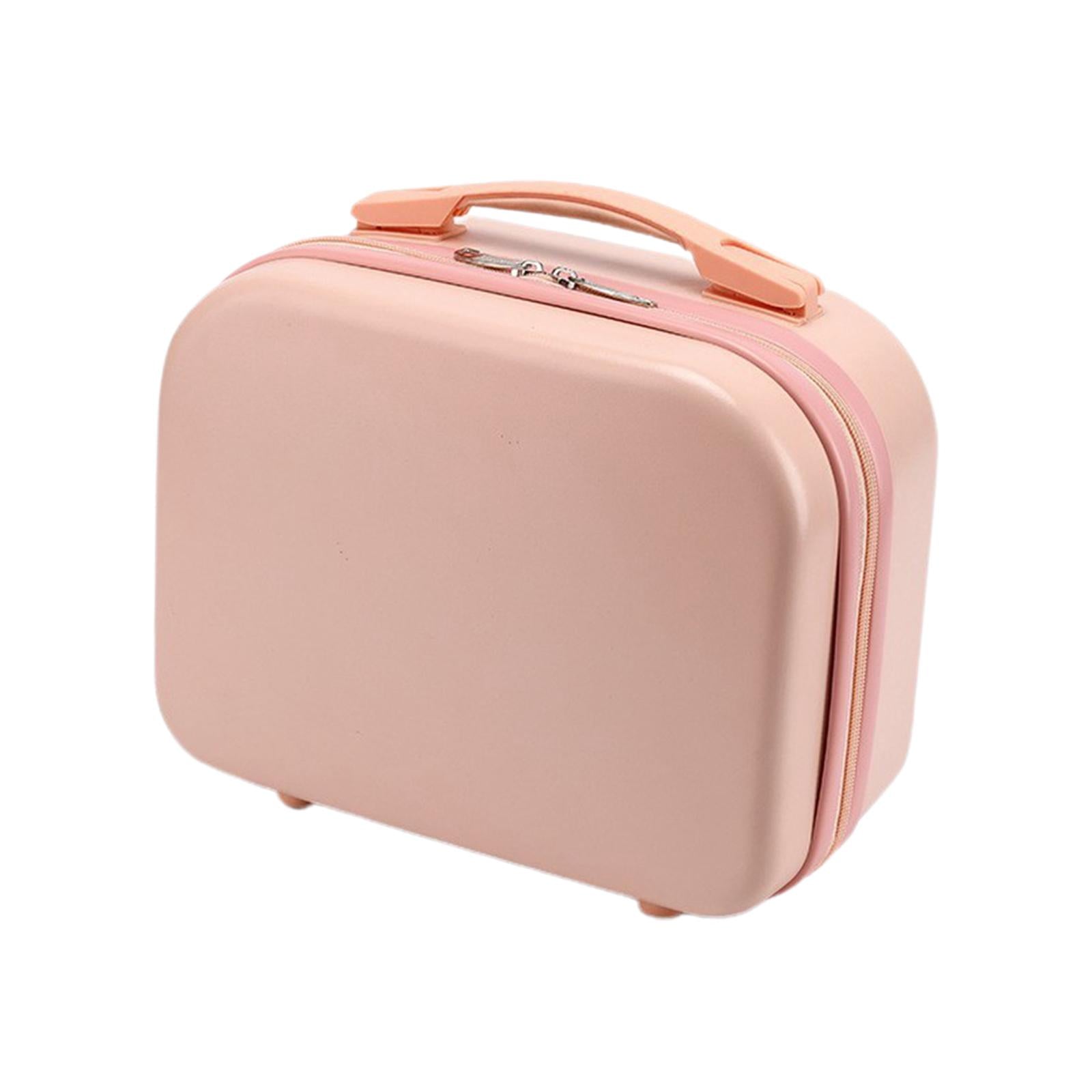 Girls small Jewelry Box Travel Toiletry Storage Bags Cosmetic Case Pink