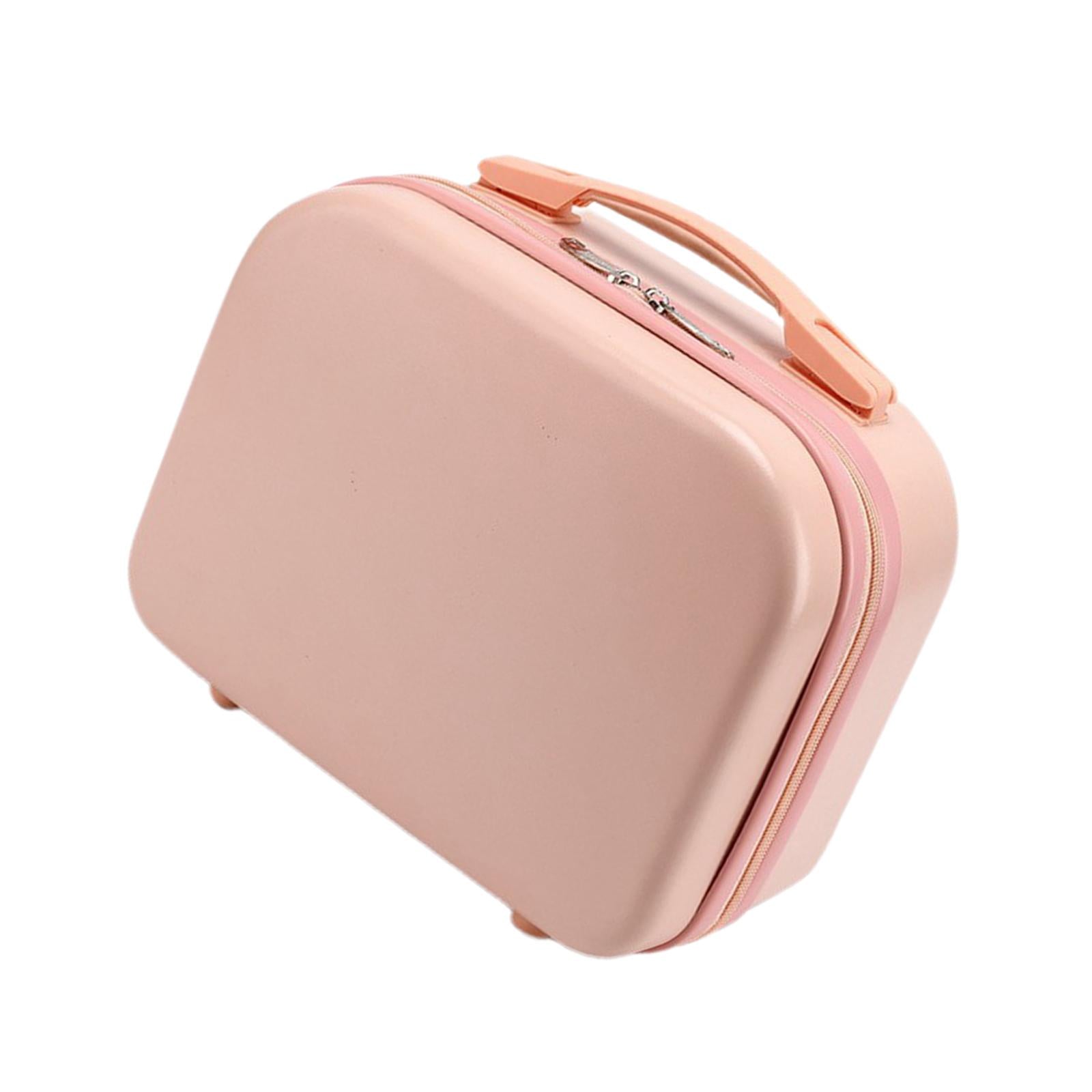 Girls small Jewelry Box Travel Toiletry Storage Bags Cosmetic Case Pink