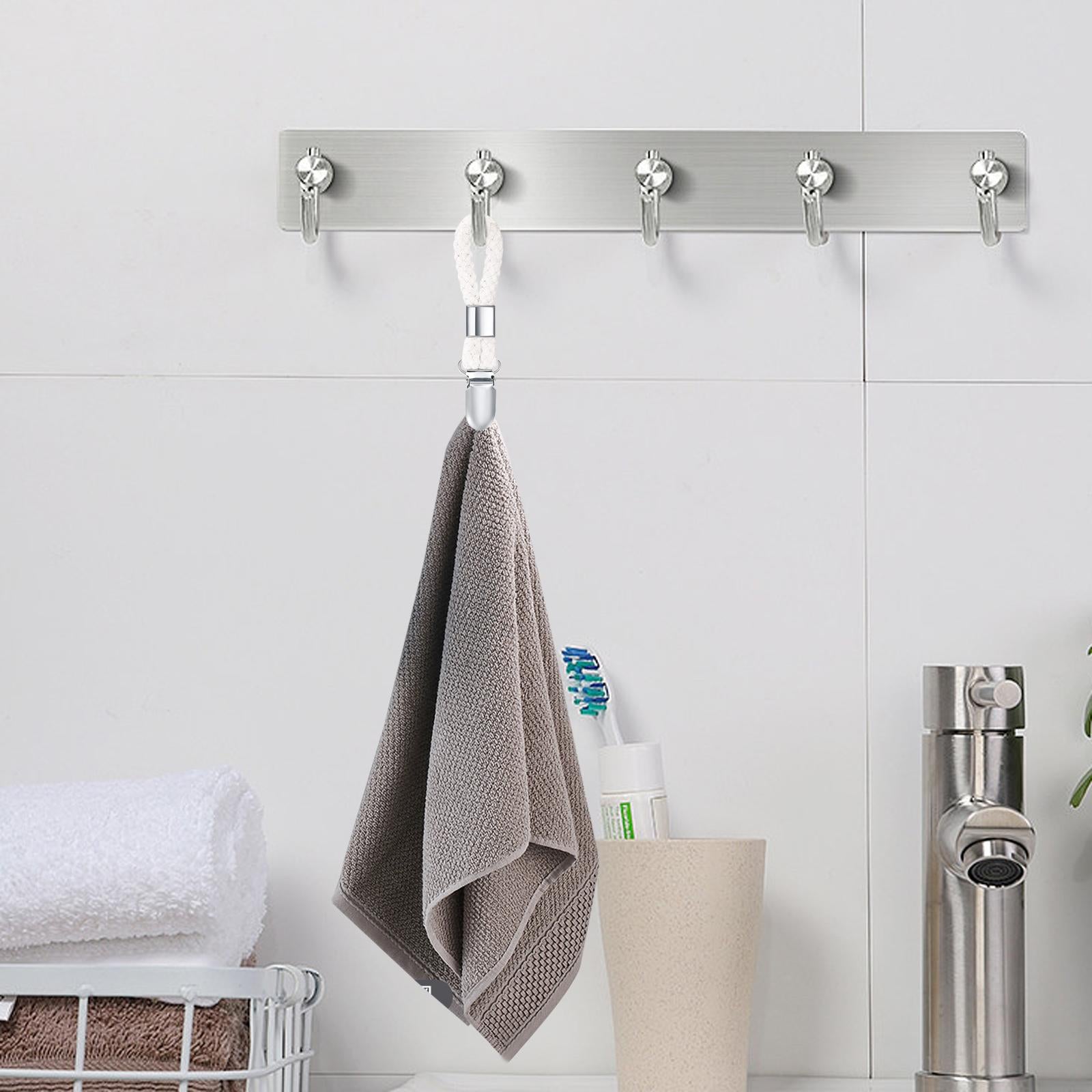Stainless Towel Hangers with Loop Bathroom Hanger for Bathroom Home