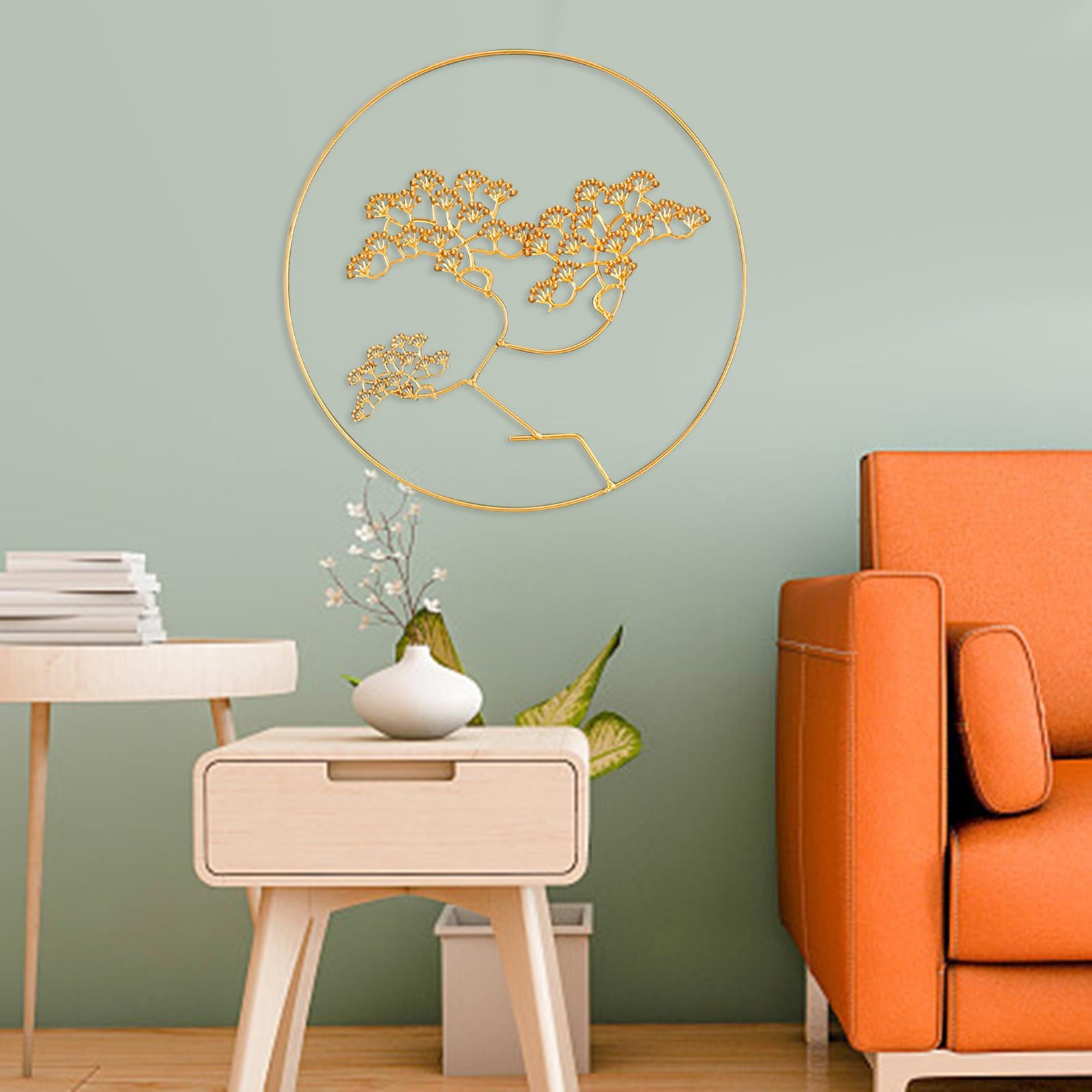 Welcome Guests Pine Metal Wall Art Decor for TV Background Bedroom B
