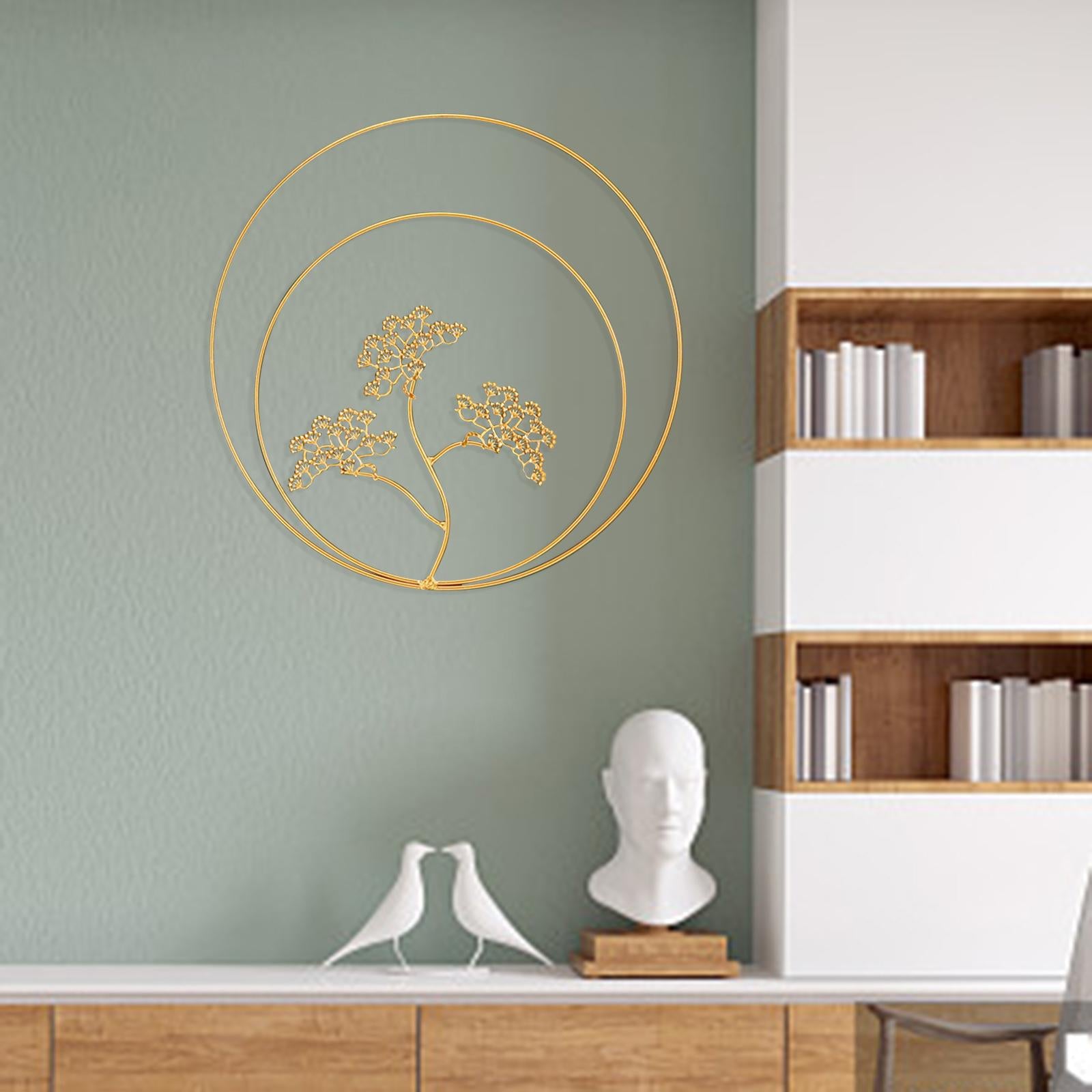 Welcome Guests Pine Metal Wall Art Decor for TV Background Bedroom C