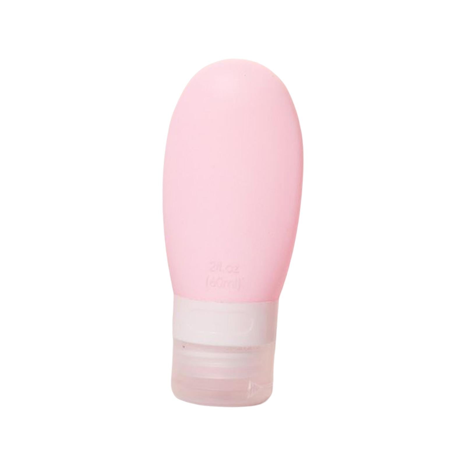 Silicone Travel Bottle Empty Refillable for Cosmetic Body Wash Conditioner Pink