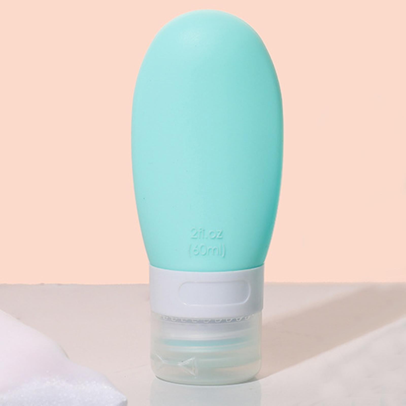 Silicone Travel Bottle Empty Refillable for Cosmetic Body Wash Conditioner Green