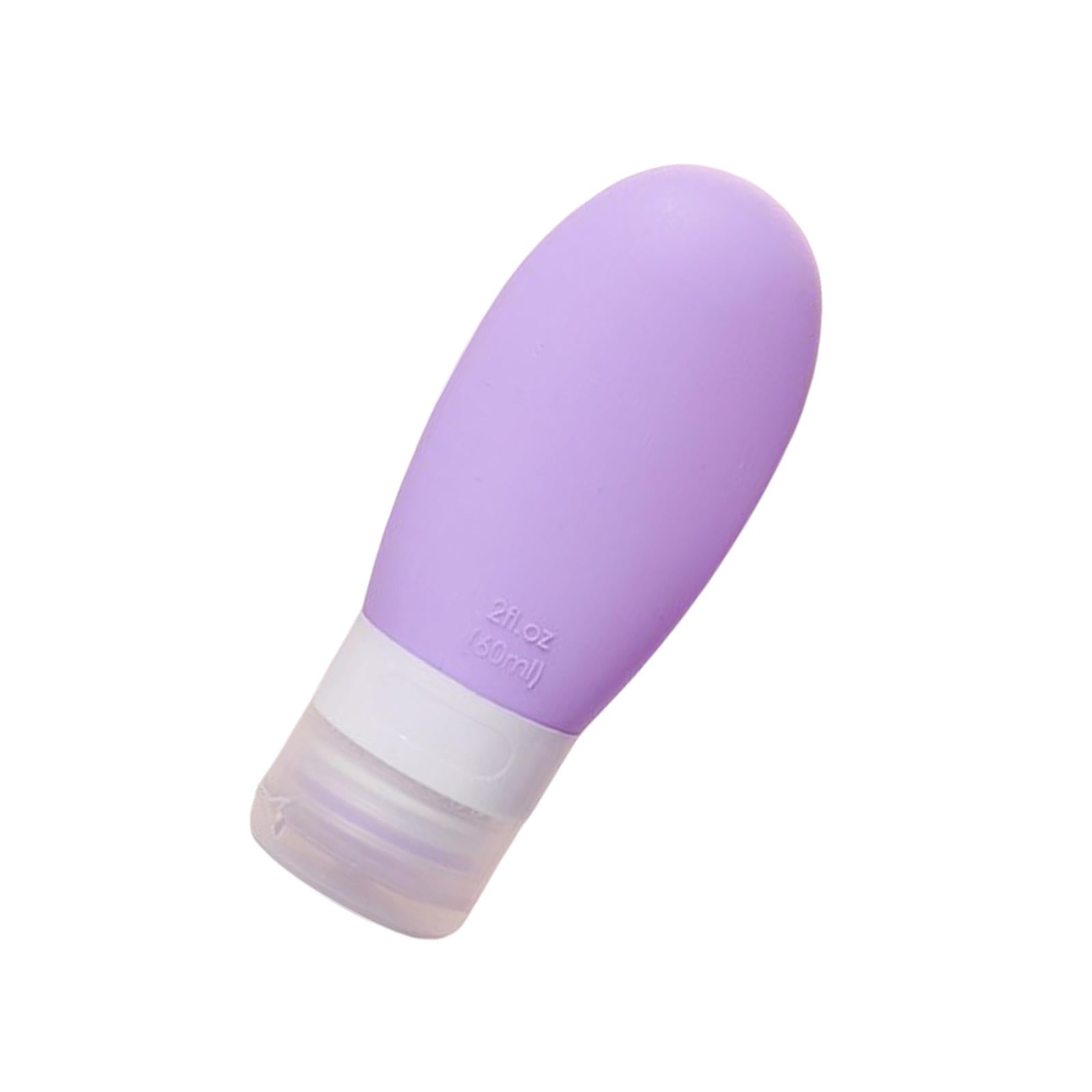 Silicone Travel Bottle Empty Refillable for Cosmetic Body Wash Conditioner Purple