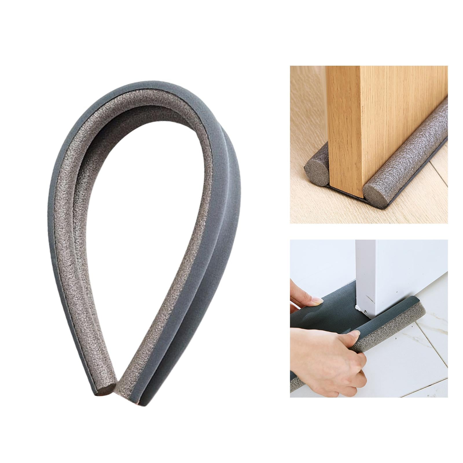 Door Draft Stopper Soundproof Anti Collision Durable Protector for Household Gray