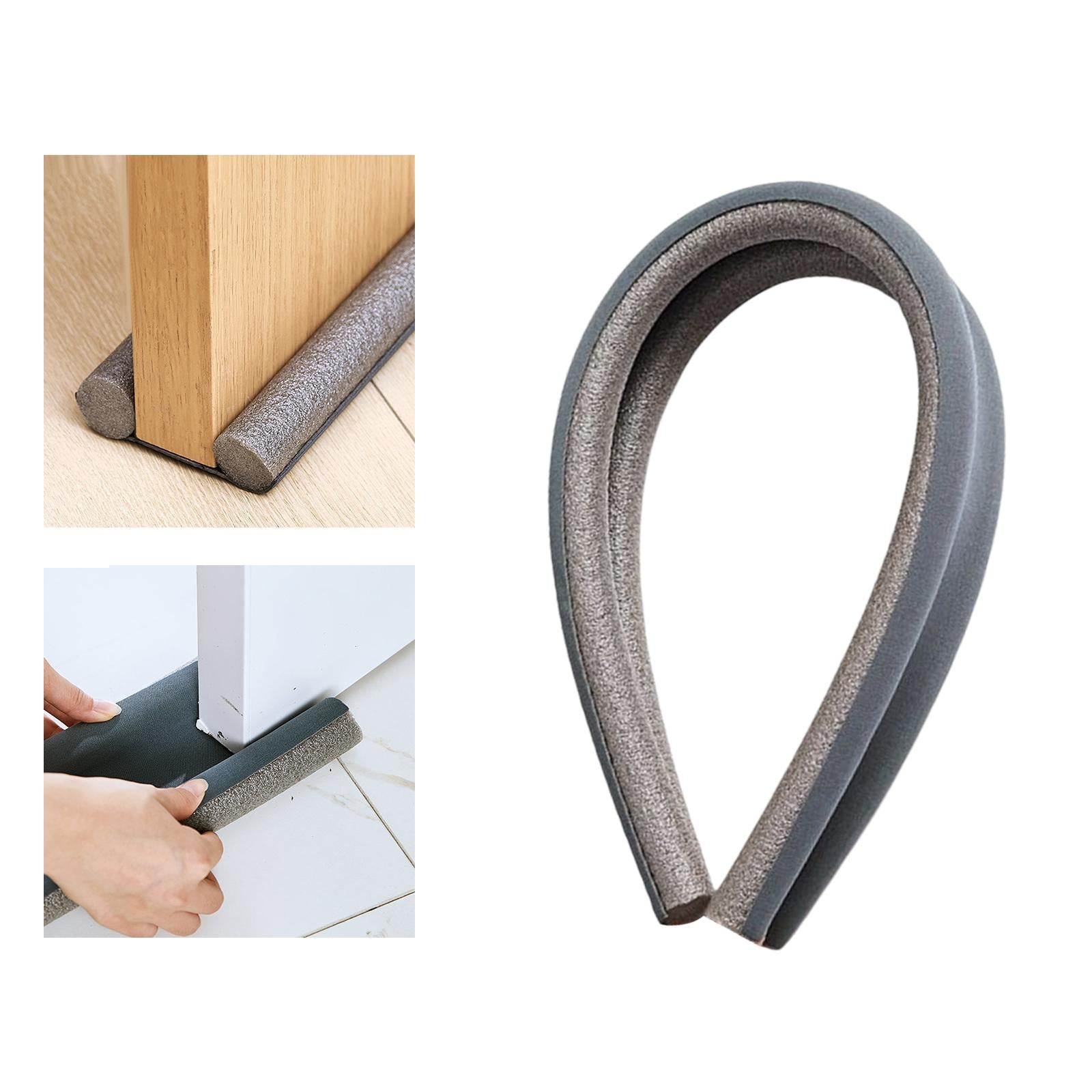 Door Draft Stopper Soundproof Anti Collision Durable Protector for Household Gray