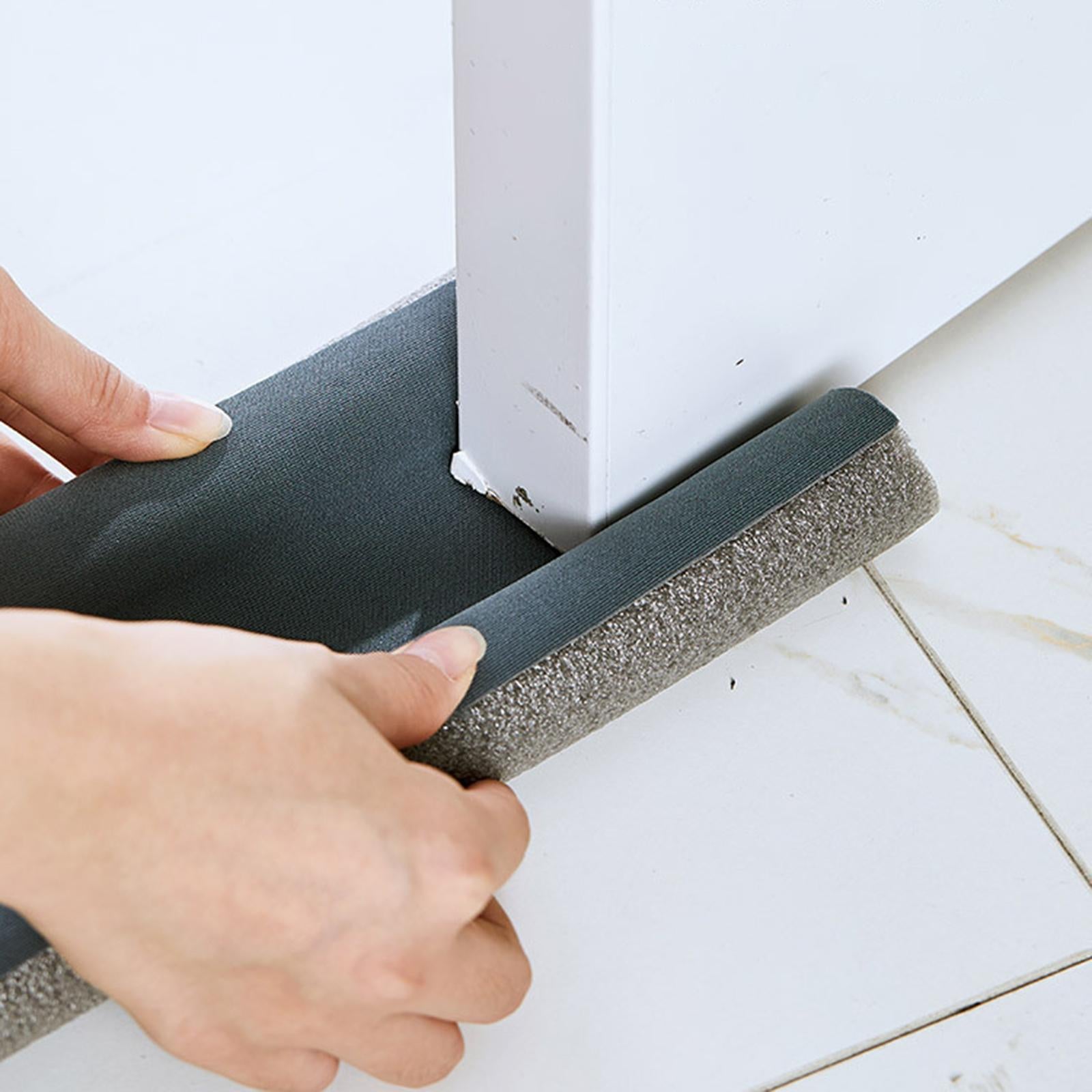 Door Draft Stopper Soundproof Anti Collision Durable Protector for Household Gray