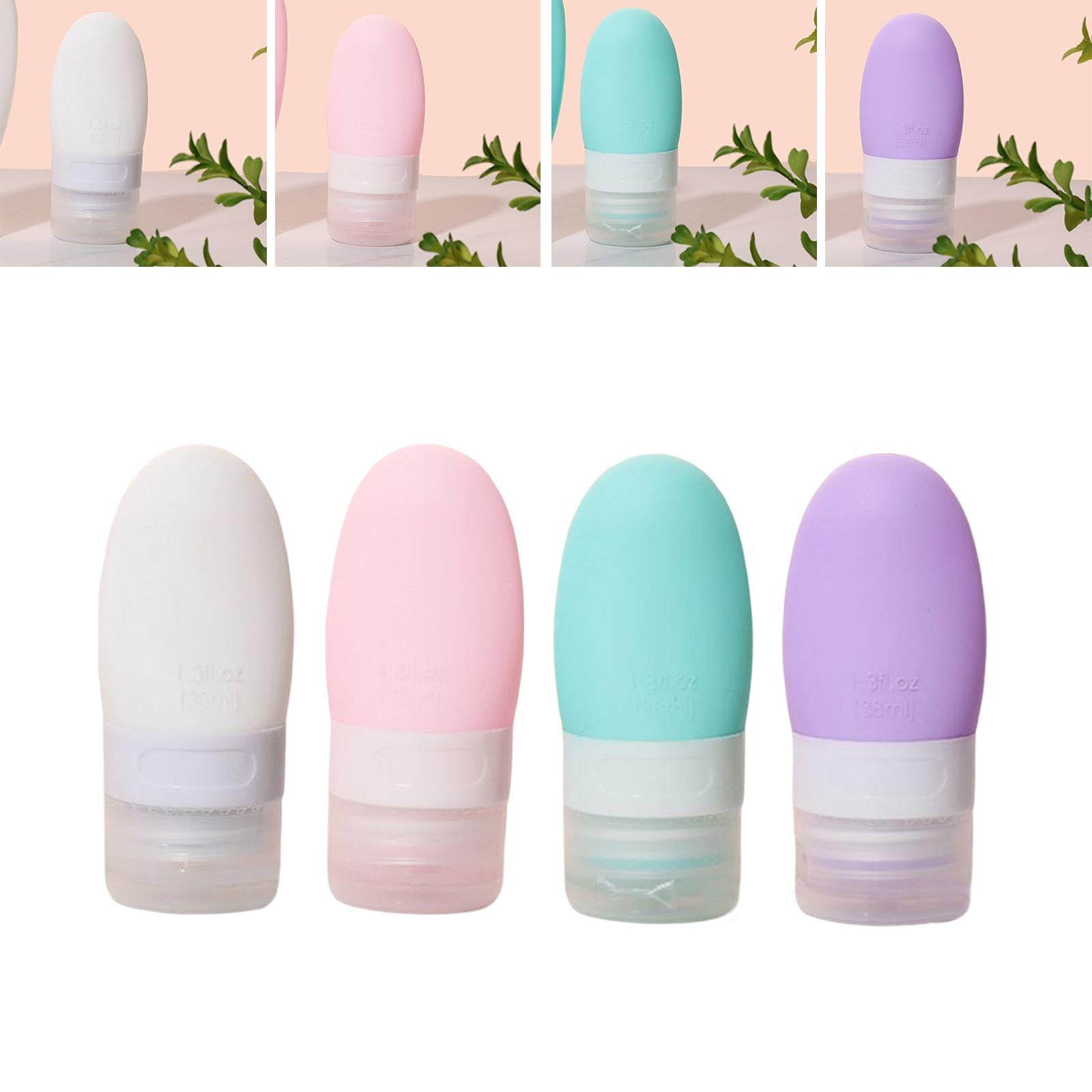 Travel Bottles Leakproof Squeezable Refillable for Shampoo Body Wash Liquids White