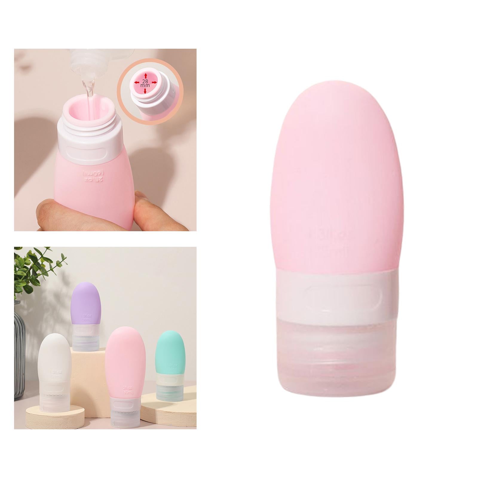 Travel Bottles Leakproof Squeezable Refillable for Shampoo Body Wash Liquids Pink