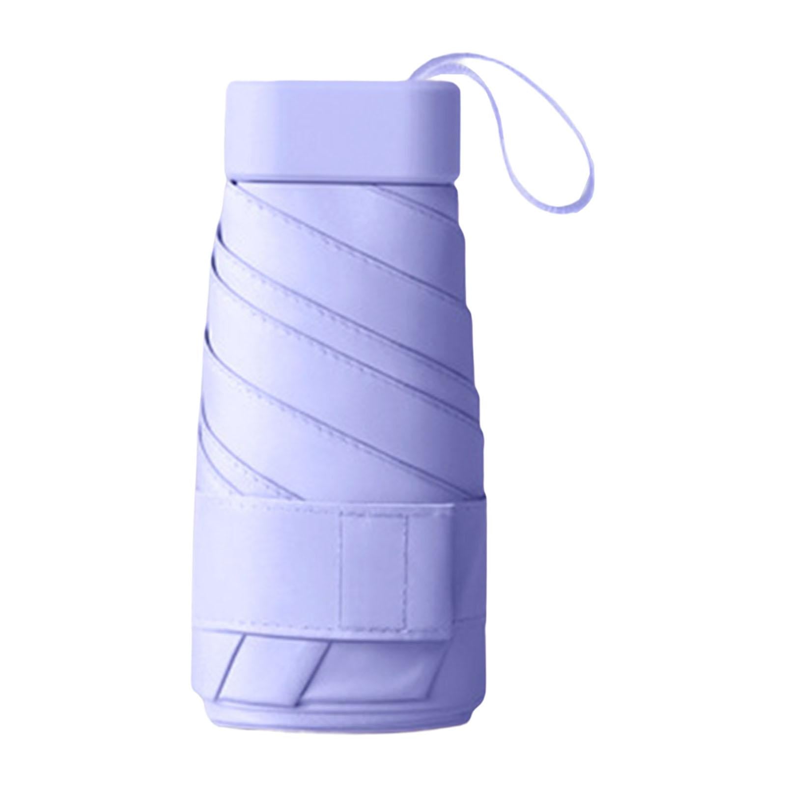 Mini Sunny and Rainy Umbrella Wind Resistance for Outdoor Travel Purple