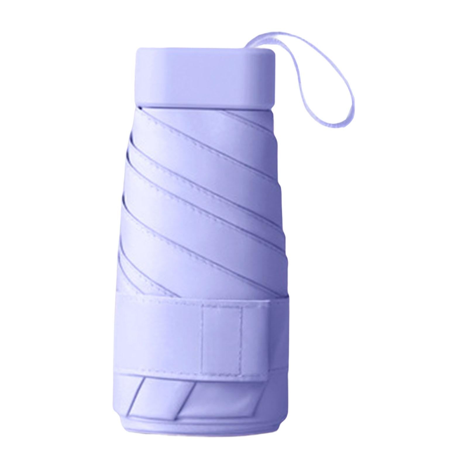 Mini Sunny and Rainy Umbrella Wind Resistance for Outdoor Travel Purple