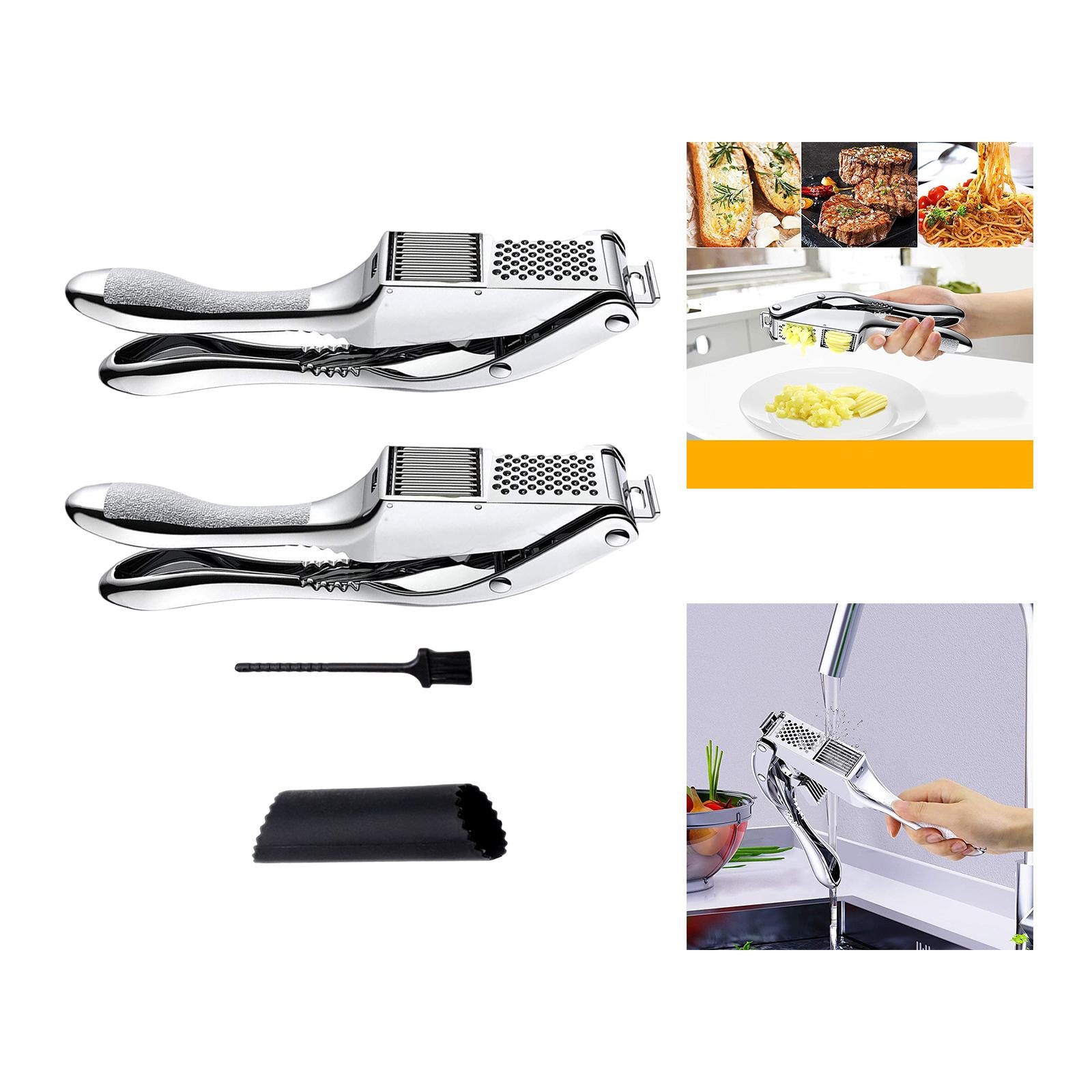 2 in 1 Garlic push to clean Anti Slip Texture seeds Kitchen Lovers with brush