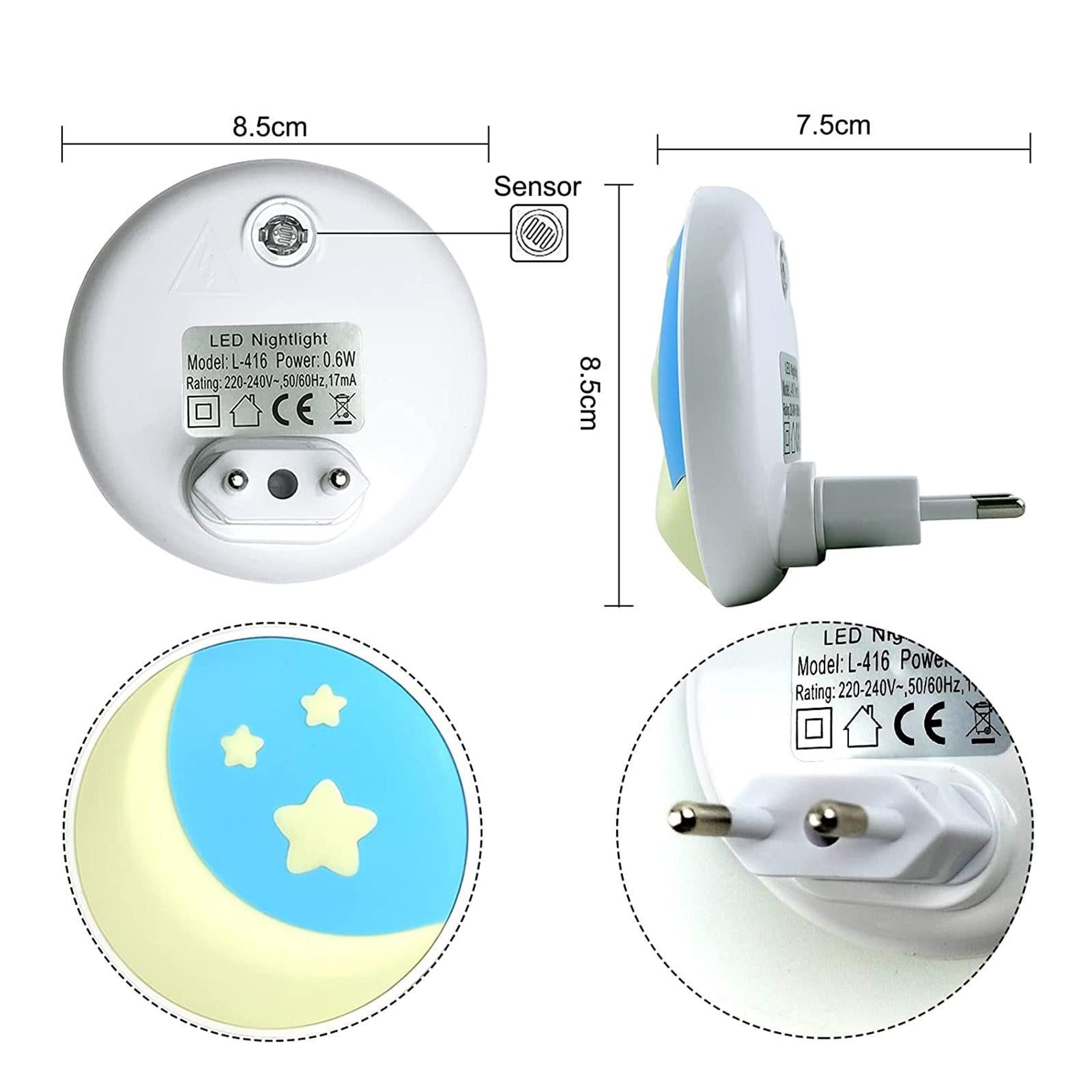 2Pcs Plug evening wall Mounted Environmental Friendly for Kitchen Yellow