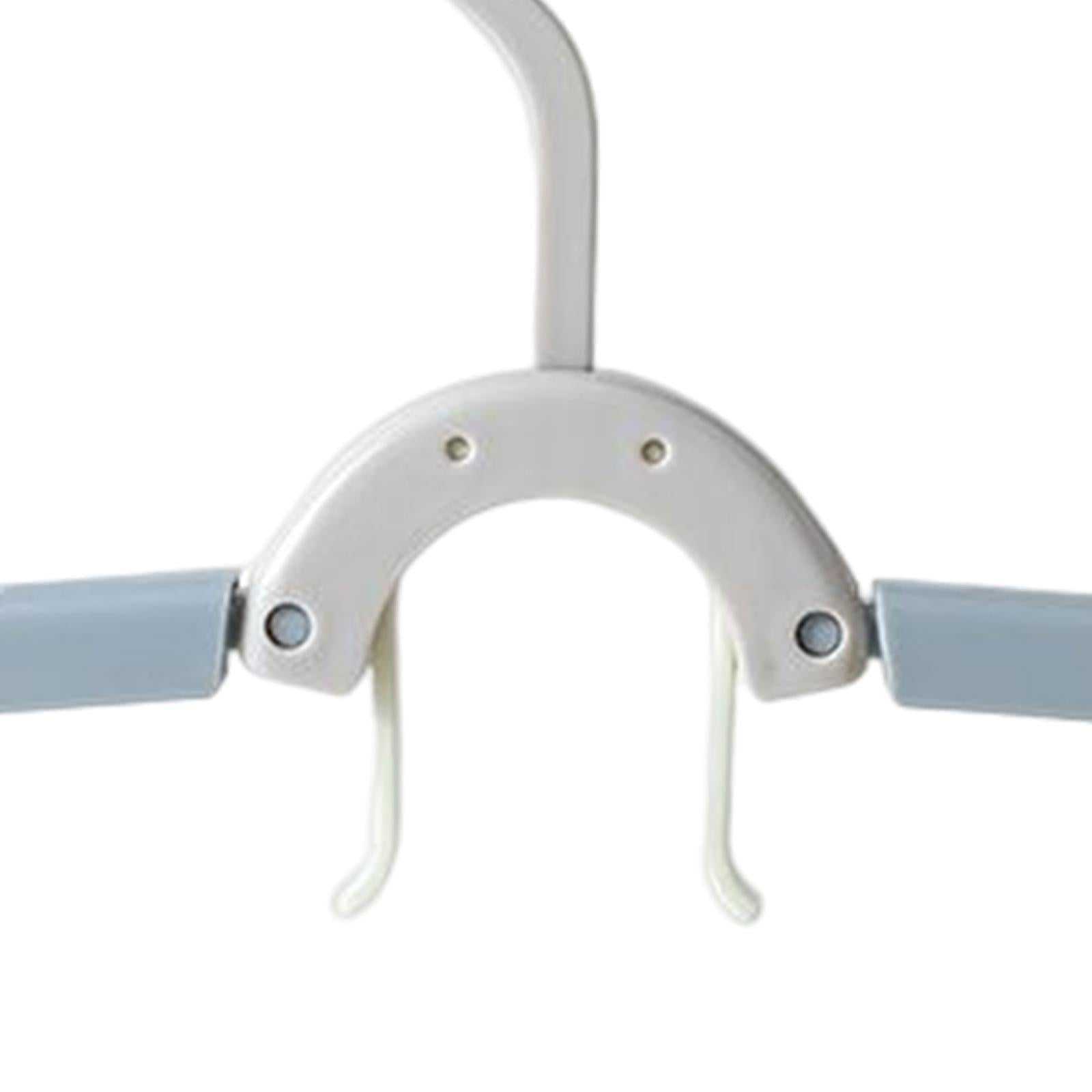 Adjustable Foldable Clothes Hanger Clothespin for Underwear Scarf Gray