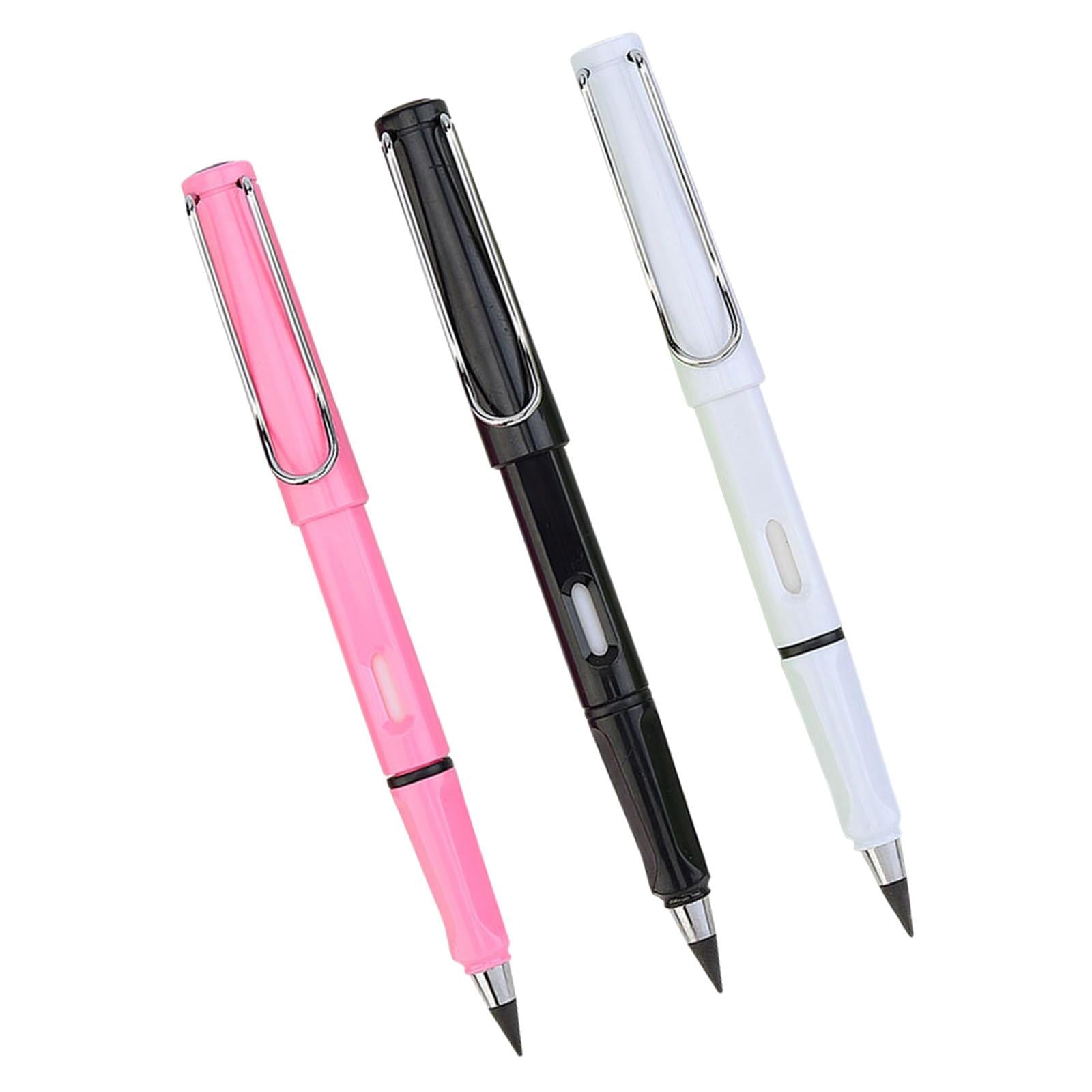 Multifunctional Inkless Pencils Erasable Pencil for Students Drawing Pink