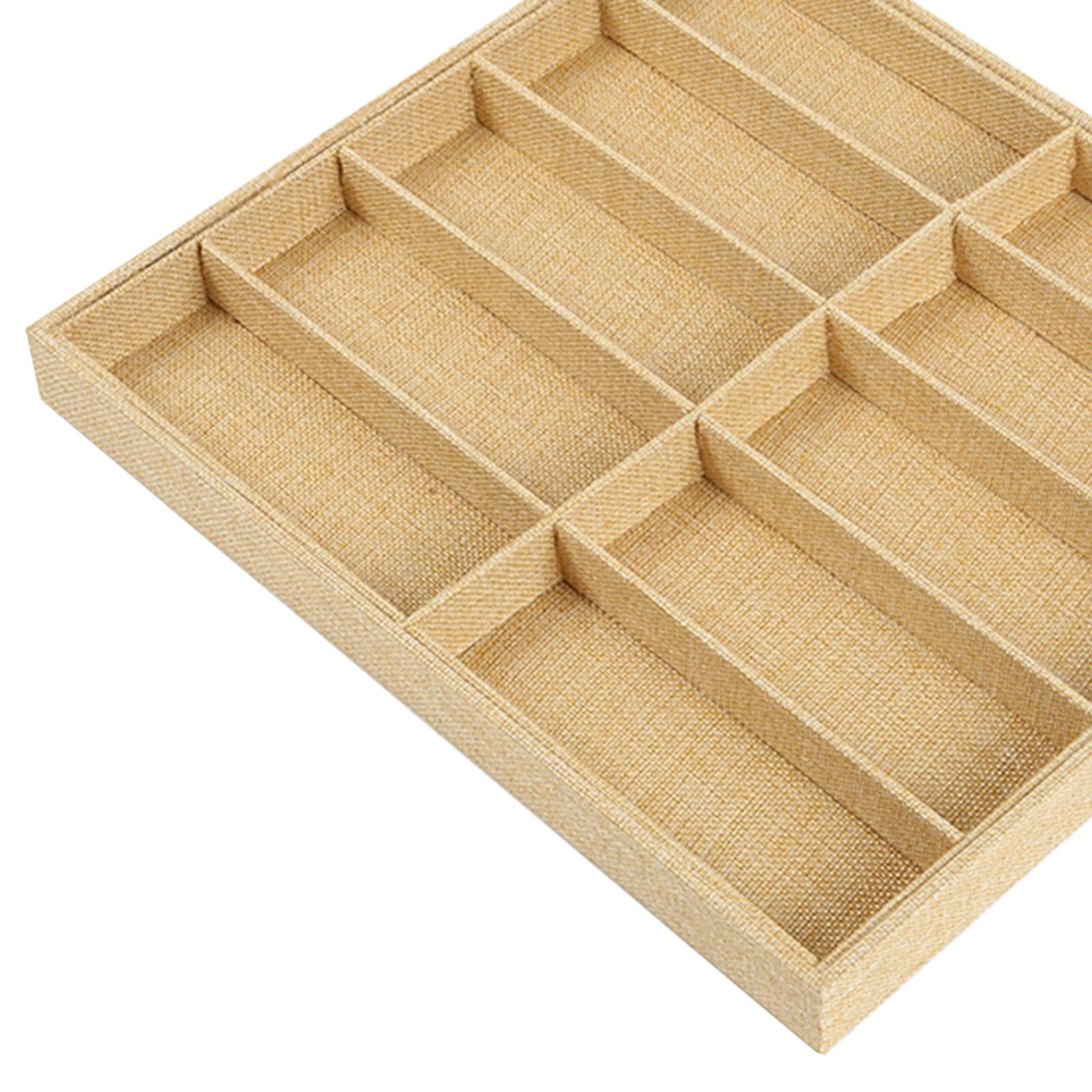 10 Grid Eyeglass Sunglasses Organiser Case Eyeglasses Eyewear Storage Case linen