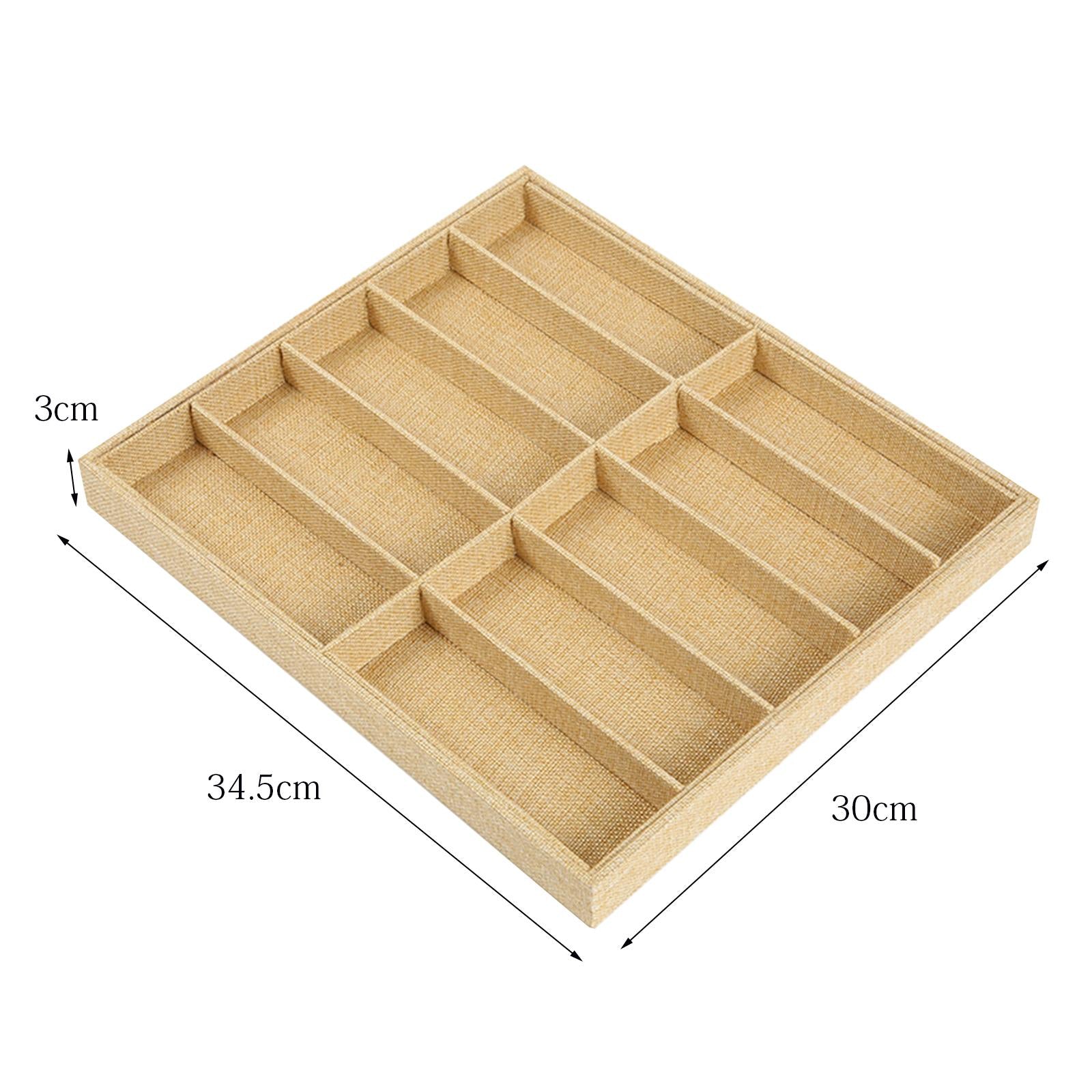 10 Grid Eyeglass Sunglasses Organiser Case Eyeglasses Eyewear Storage Case linen