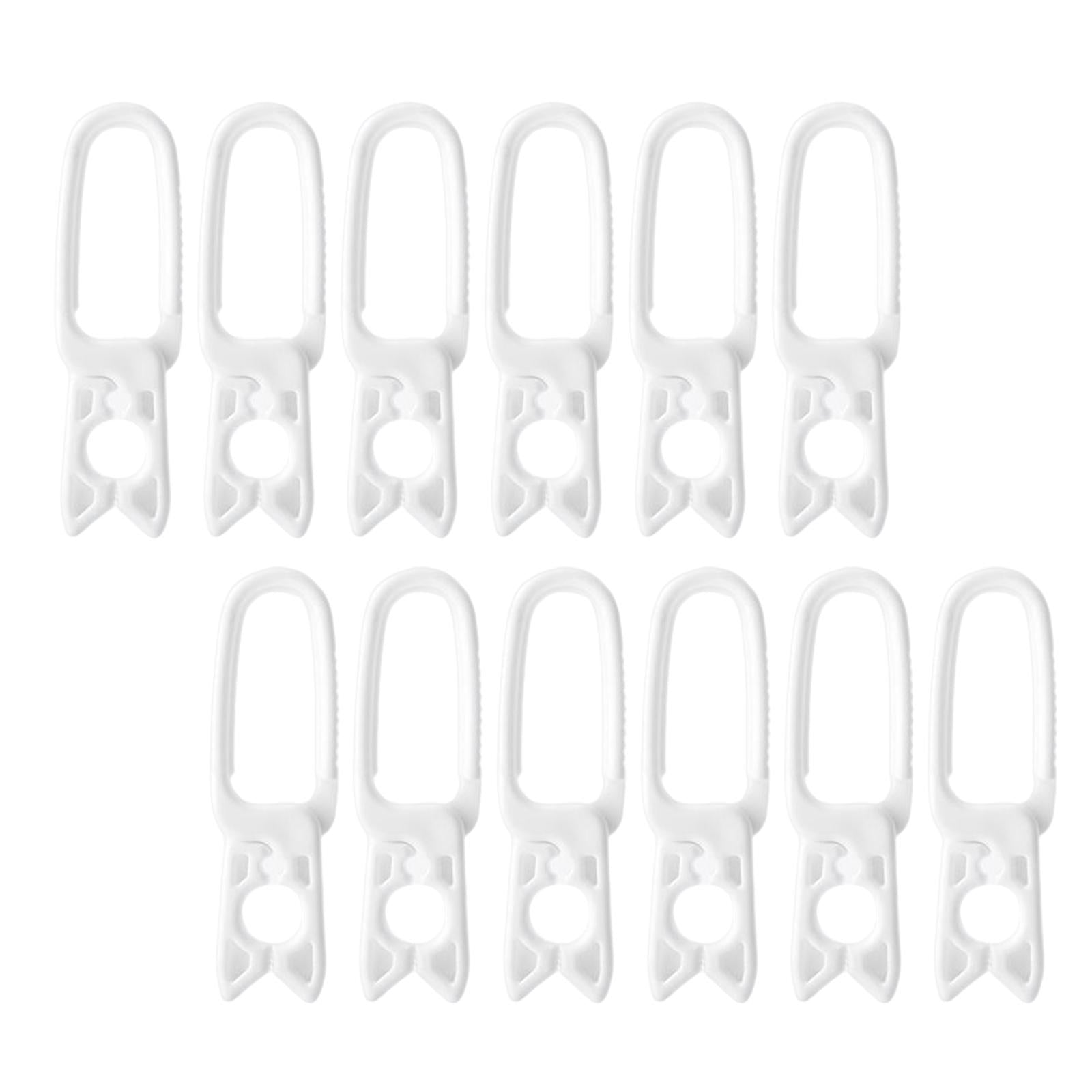 12Pcs Sock Hangers Clothes Drying Rack for Underwear Ties Thigh Stockings White