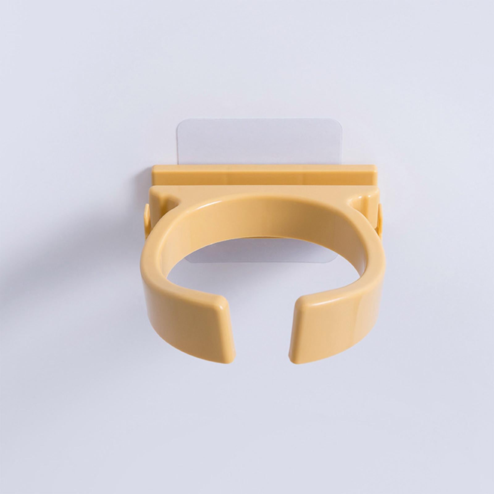 Blow Dryer Holder Self Adhesive ABS Organizer for Washroom Dormitory Bedroom Yellow