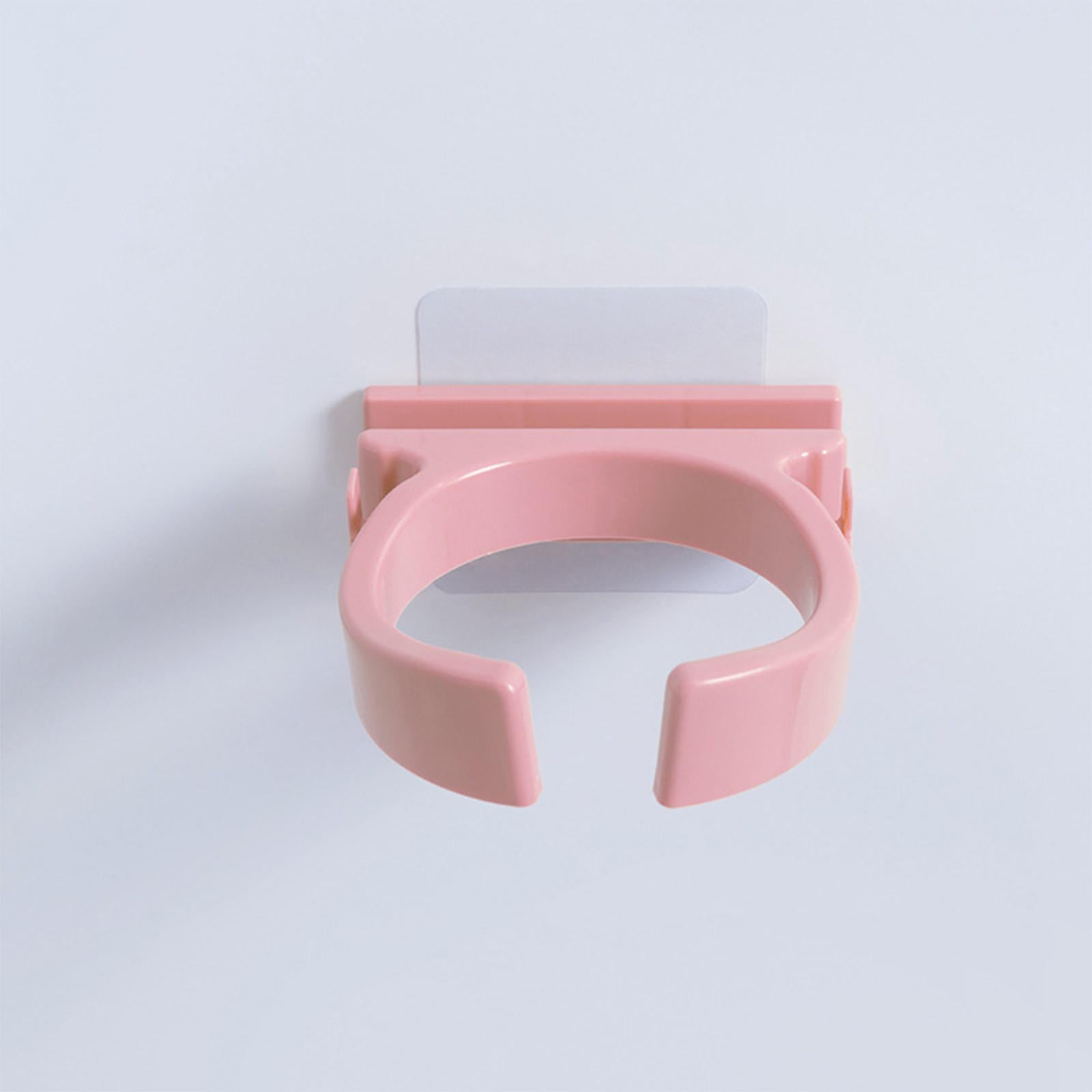 Blow Dryer Holder Self Adhesive ABS Organizer for Washroom Dormitory Bedroom Pink