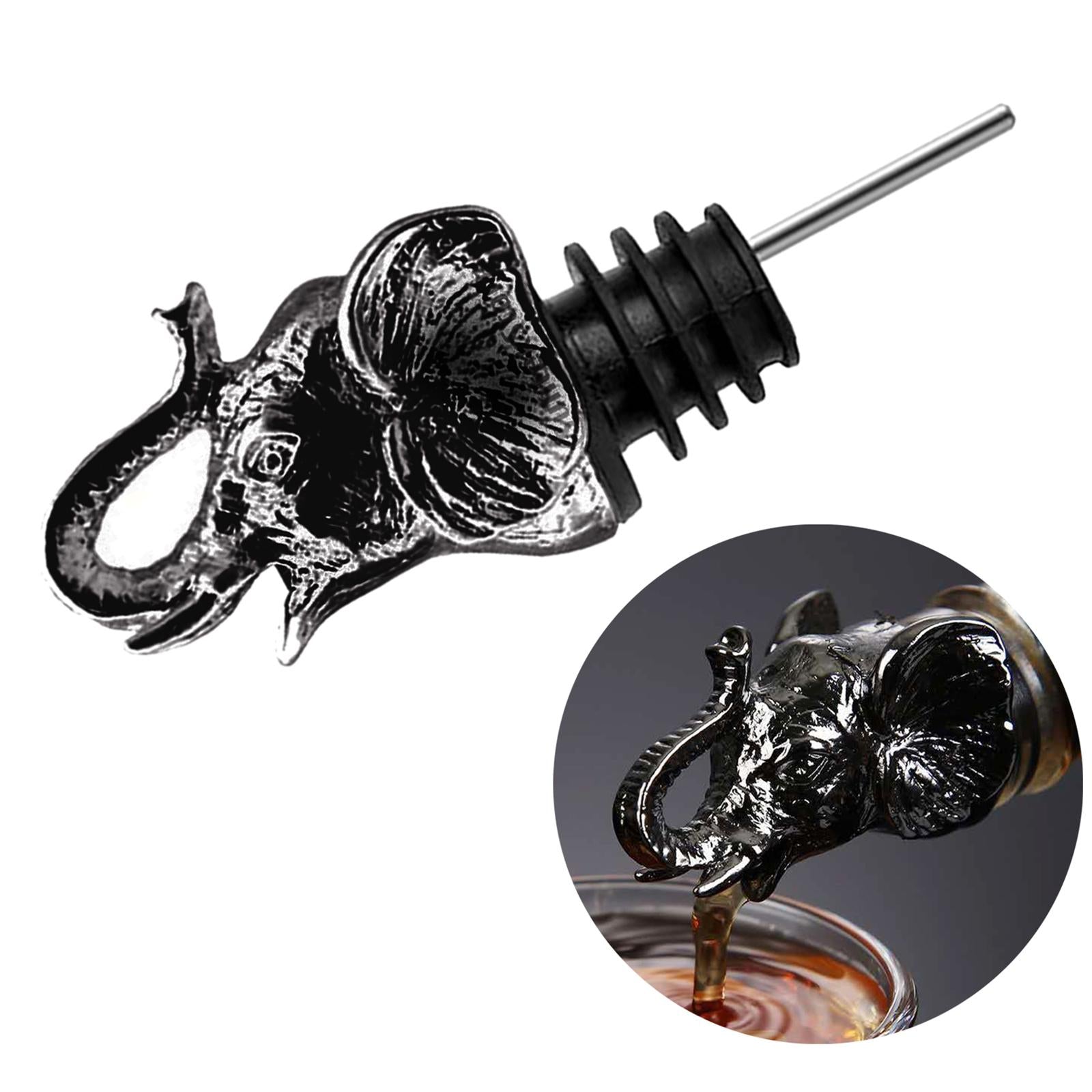 Stainless Steel Wine Pourer Wine Pourer Spout Stopper for Party Elephant