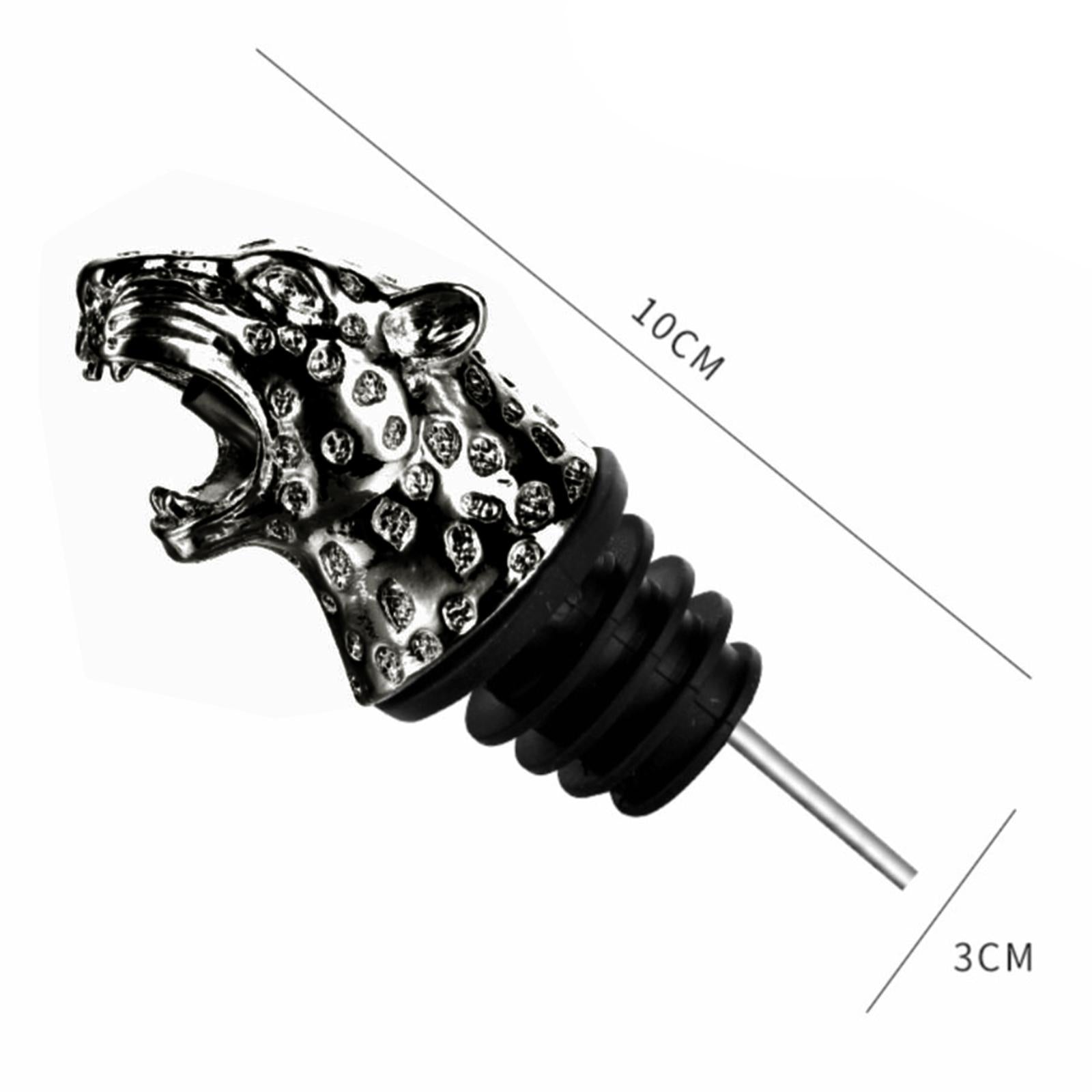Stainless Steel Wine Pourer Wine Pourer Spout Stopper for Party Leopard