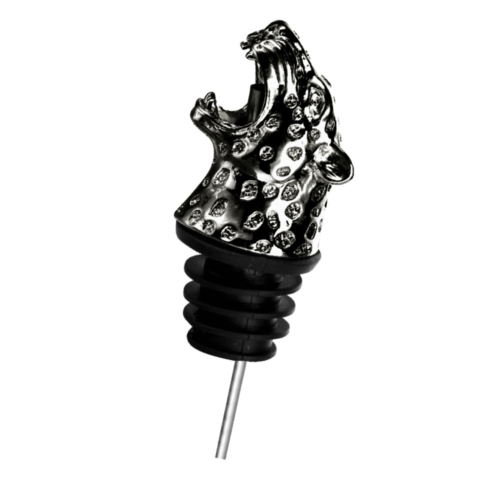 Stainless Steel Wine Pourer Wine Pourer Spout Stopper for Party Leopard