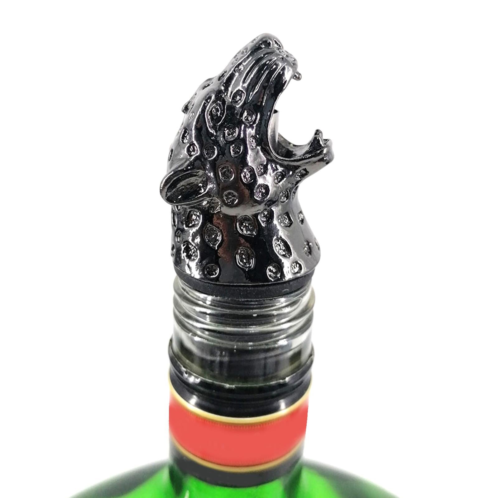 Stainless Steel Wine Pourer Wine Pourer Spout Stopper for Party Leopard