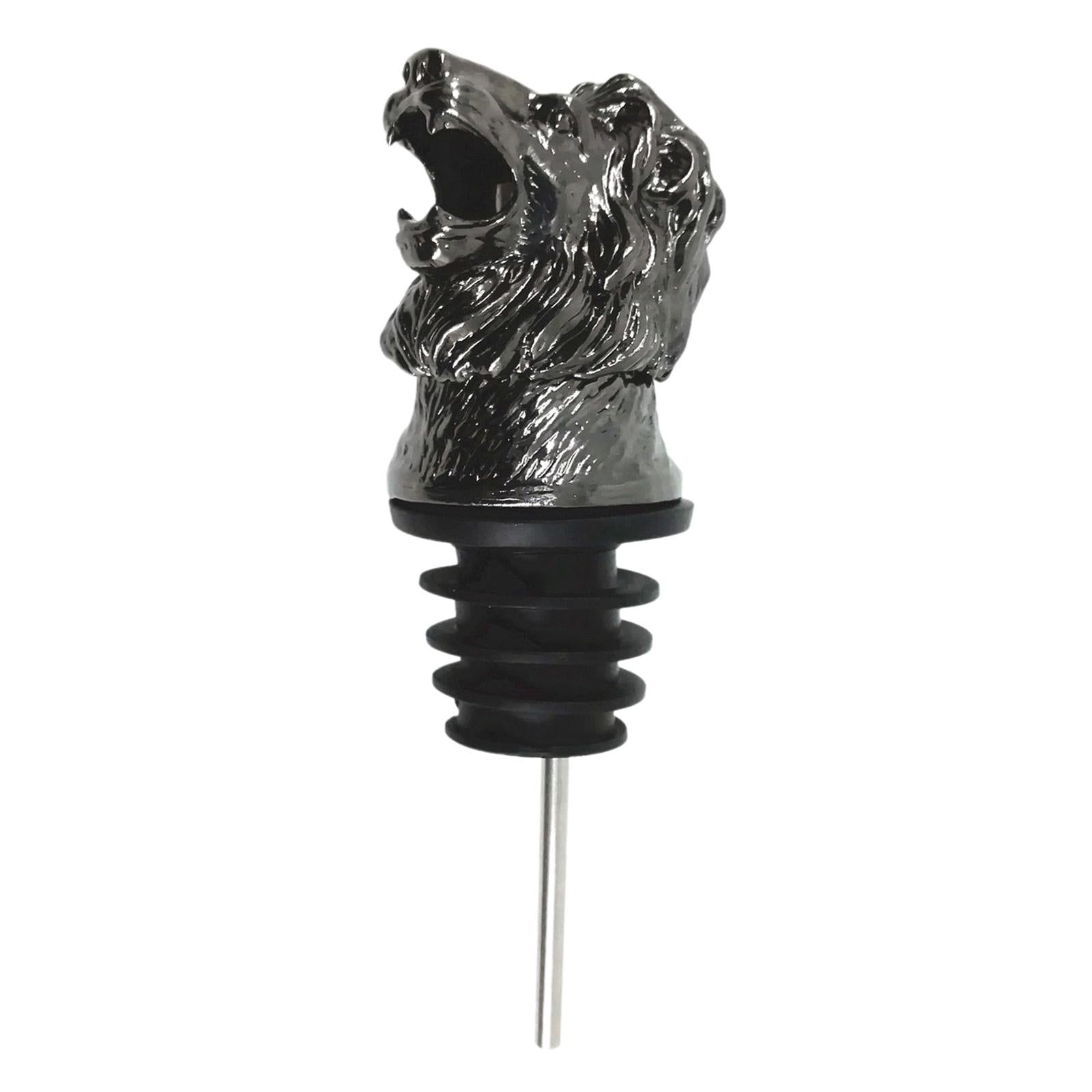 Stainless Steel Wine Pourer Wine Pourer Spout Stopper for Party Lion
