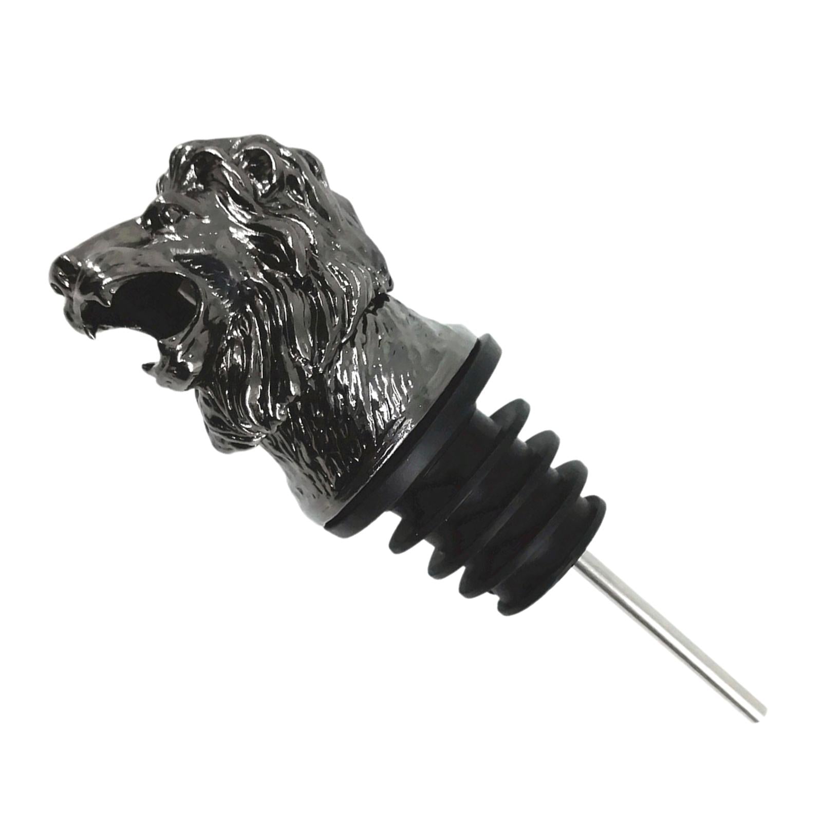 Stainless Steel Wine Pourer Wine Pourer Spout Stopper for Party Lion