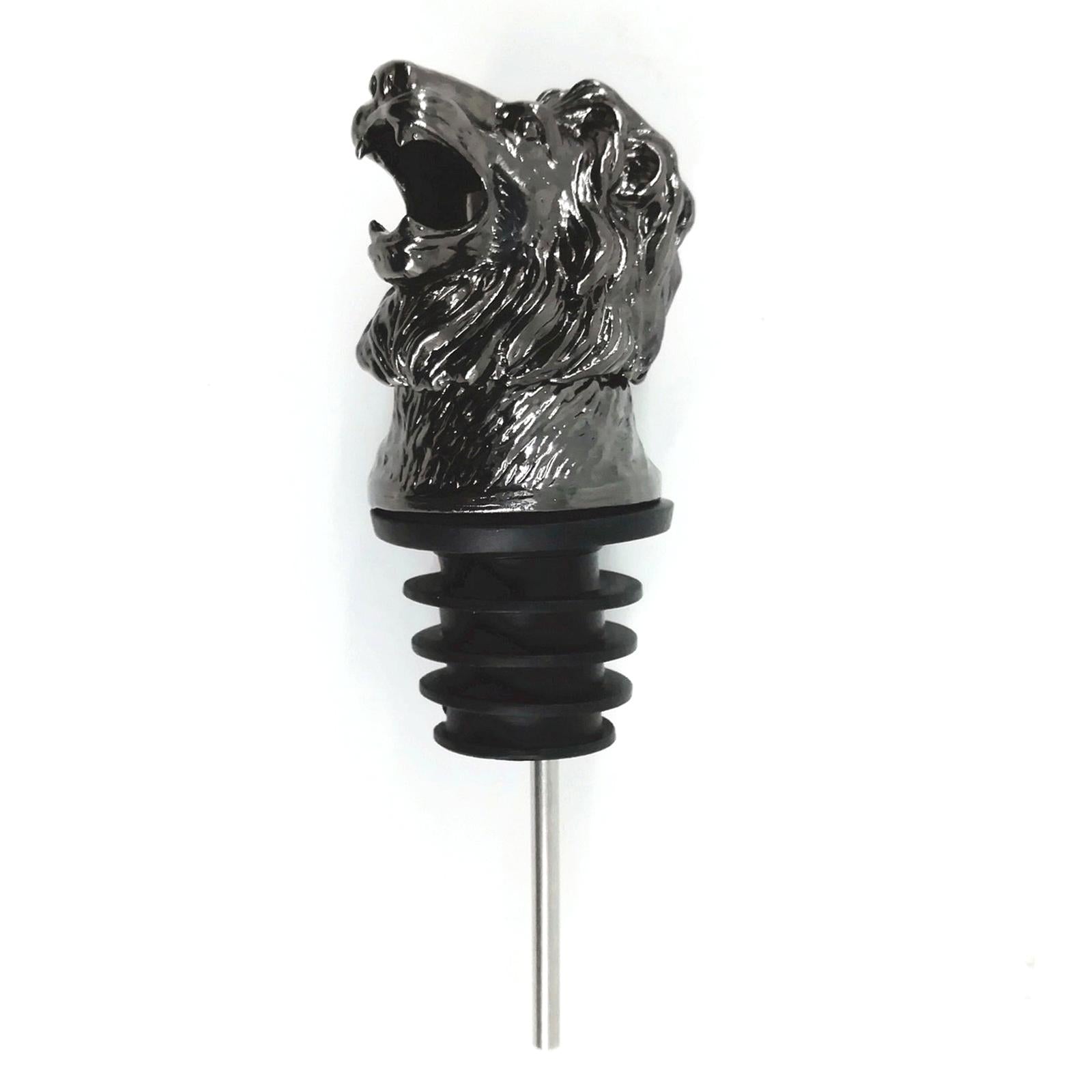 Stainless Steel Wine Pourer Wine Pourer Spout Stopper for Party Lion