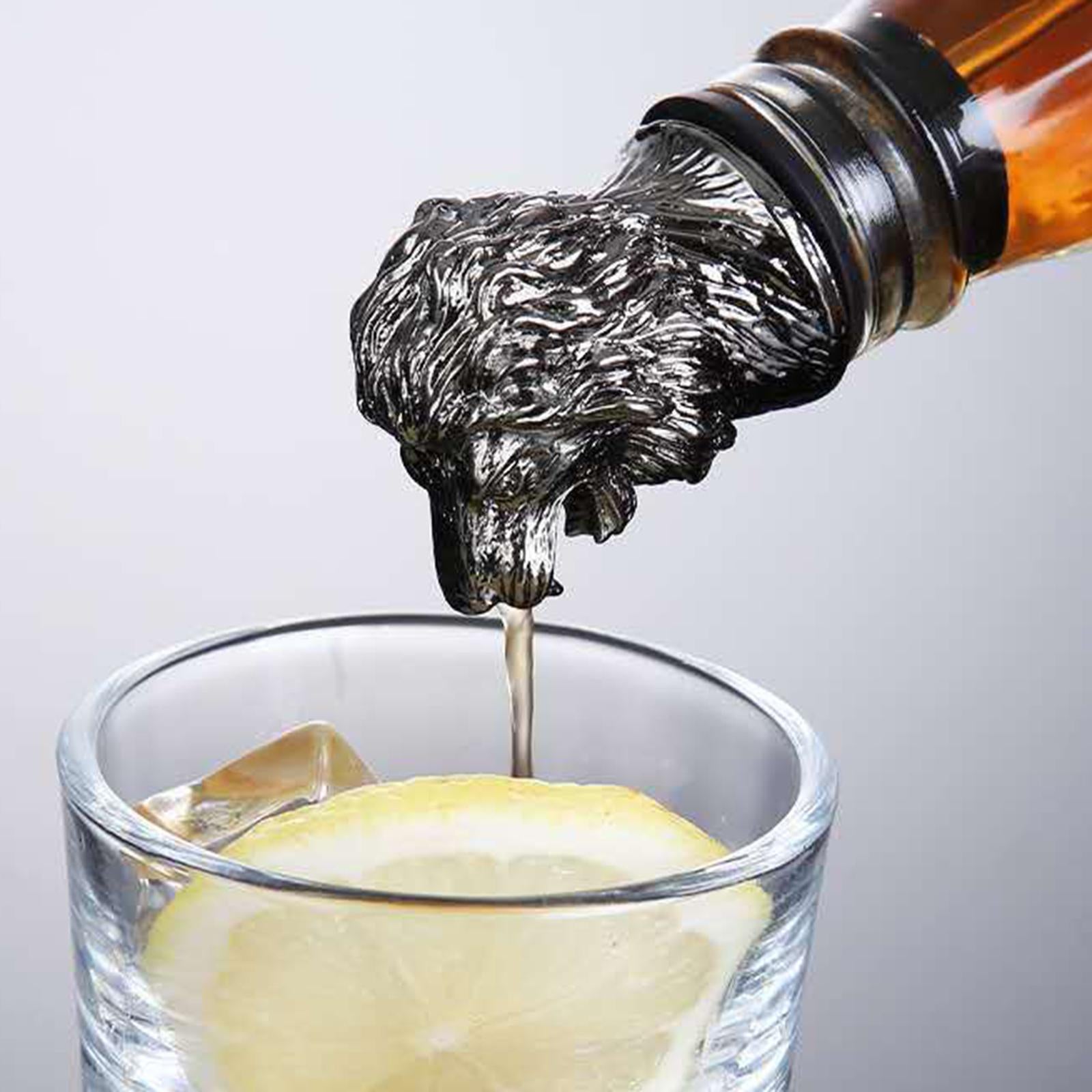 Stainless Steel Wine Pourer Wine Pourer Spout Stopper for Party Lion