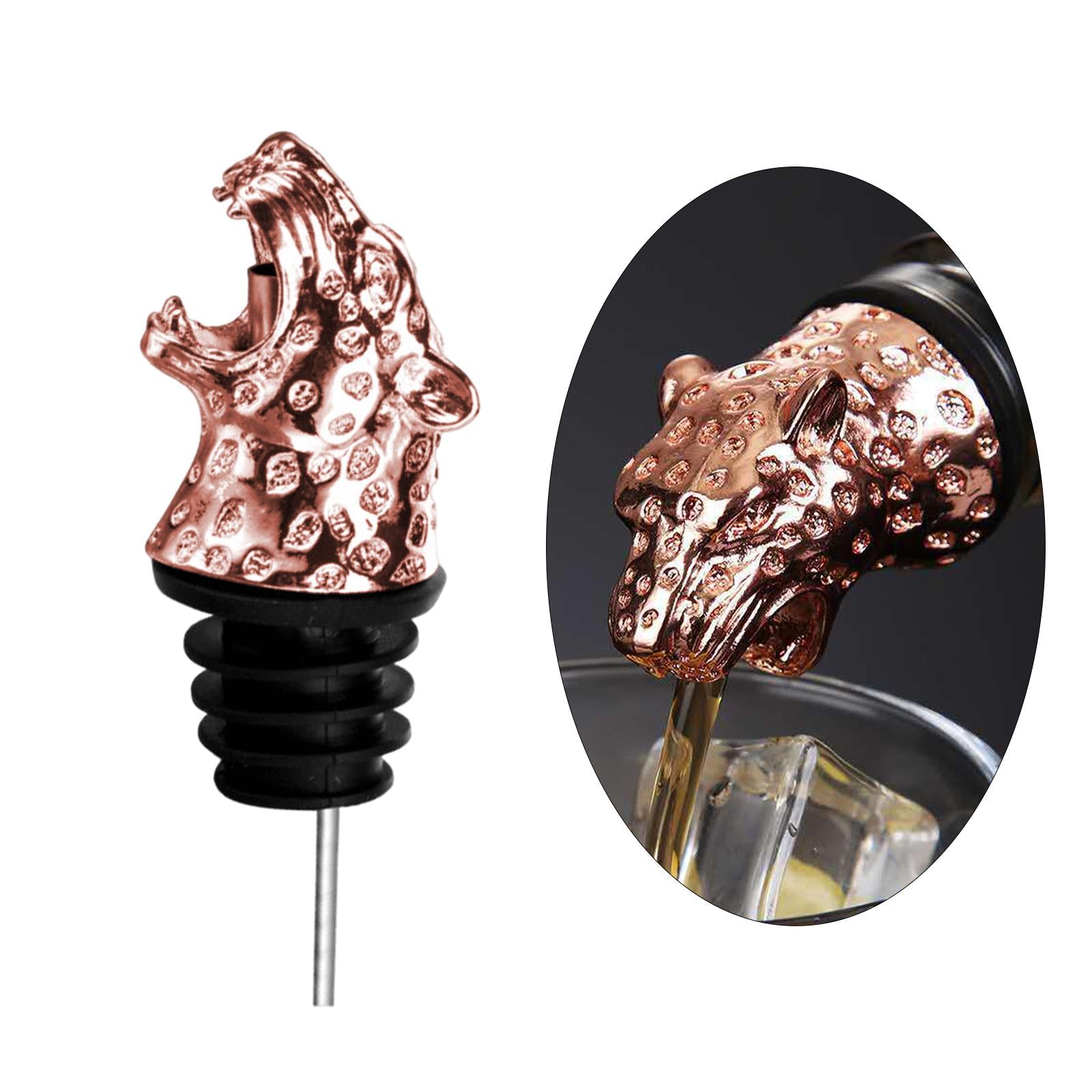 Wine Aerator Pourer Liquor Pourer Wine Stopper Wine Pourer for Club Bar Home Leopard