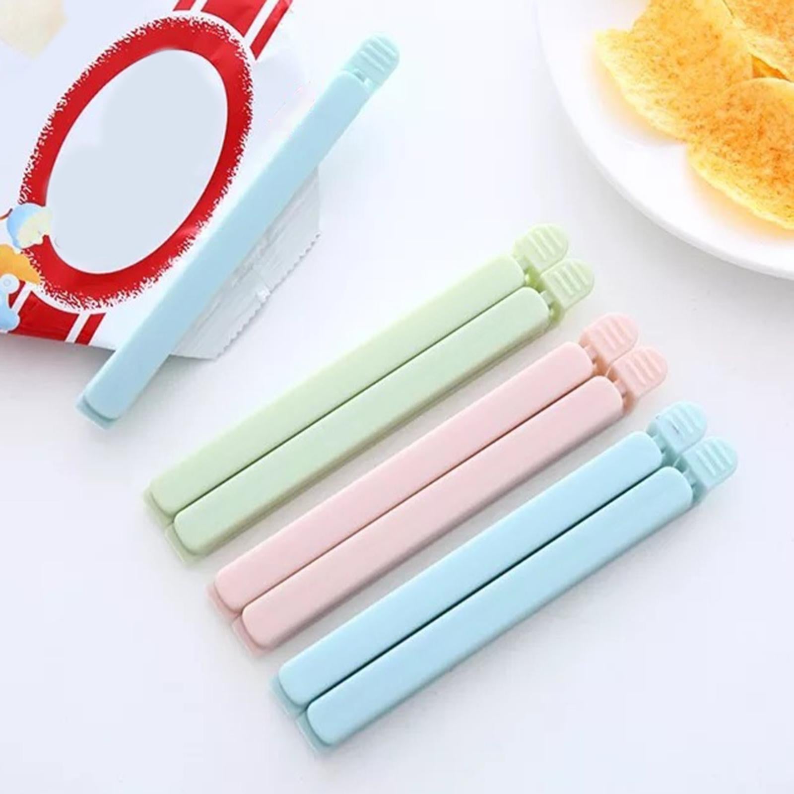 5 Pieces Bag Sealing Clips Food Packages Kitchen Tools Reusable for Kitchen Small Pink