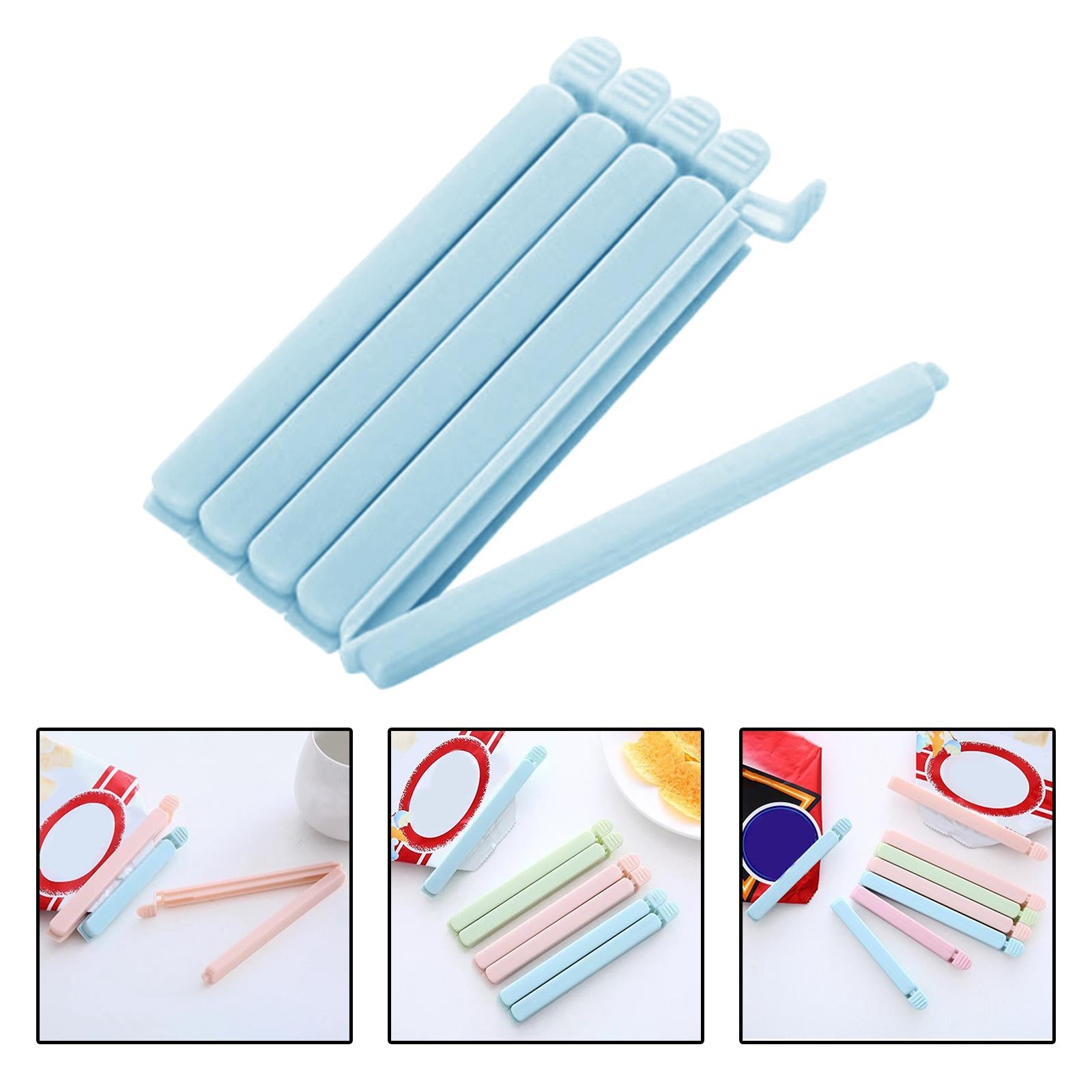 5 Pieces Bag Sealing Clips Food Packages Kitchen Tools Reusable for Kitchen Small Blue
