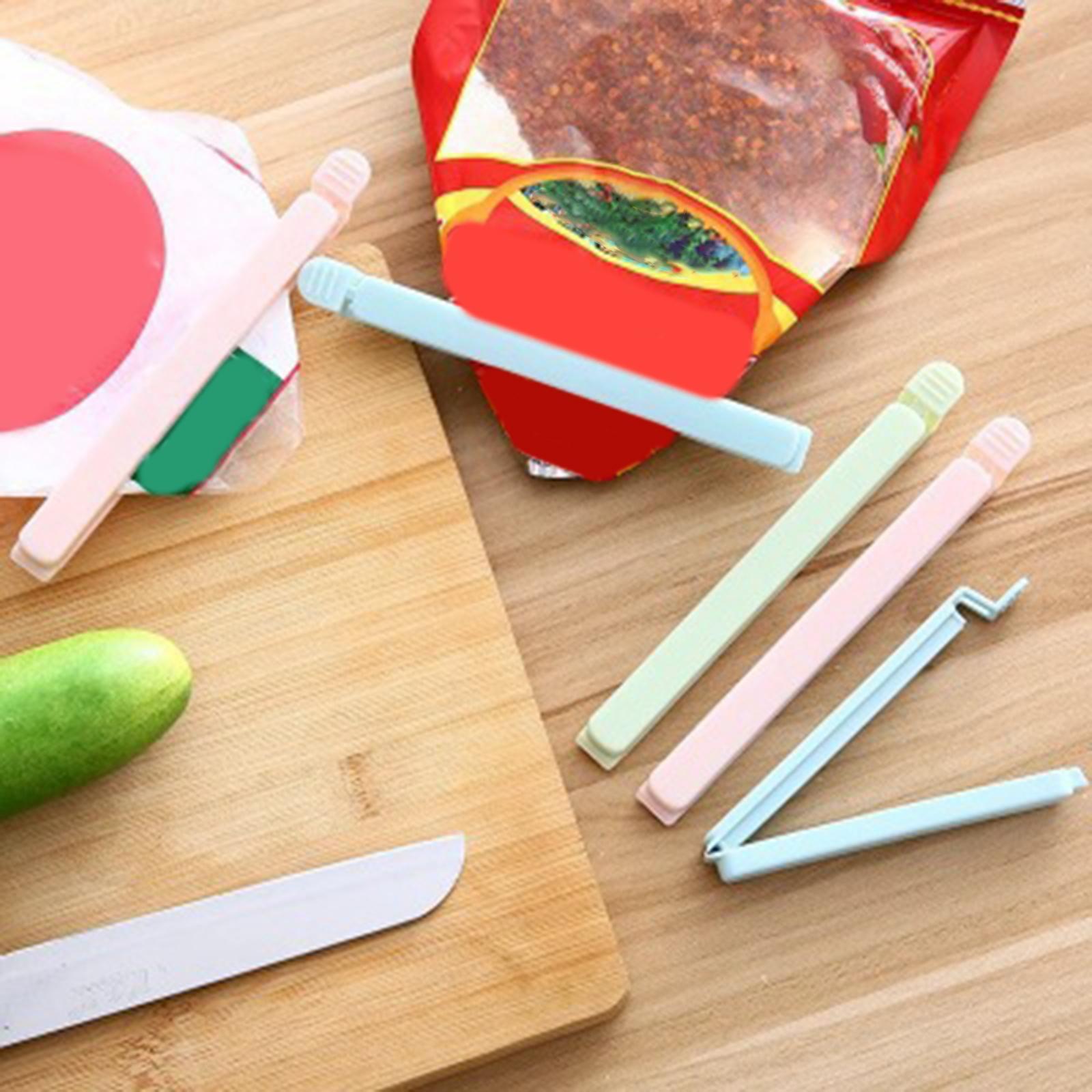 5 Pieces Bag Sealing Clips Food Packages Kitchen Tools Reusable for Kitchen Small Blue