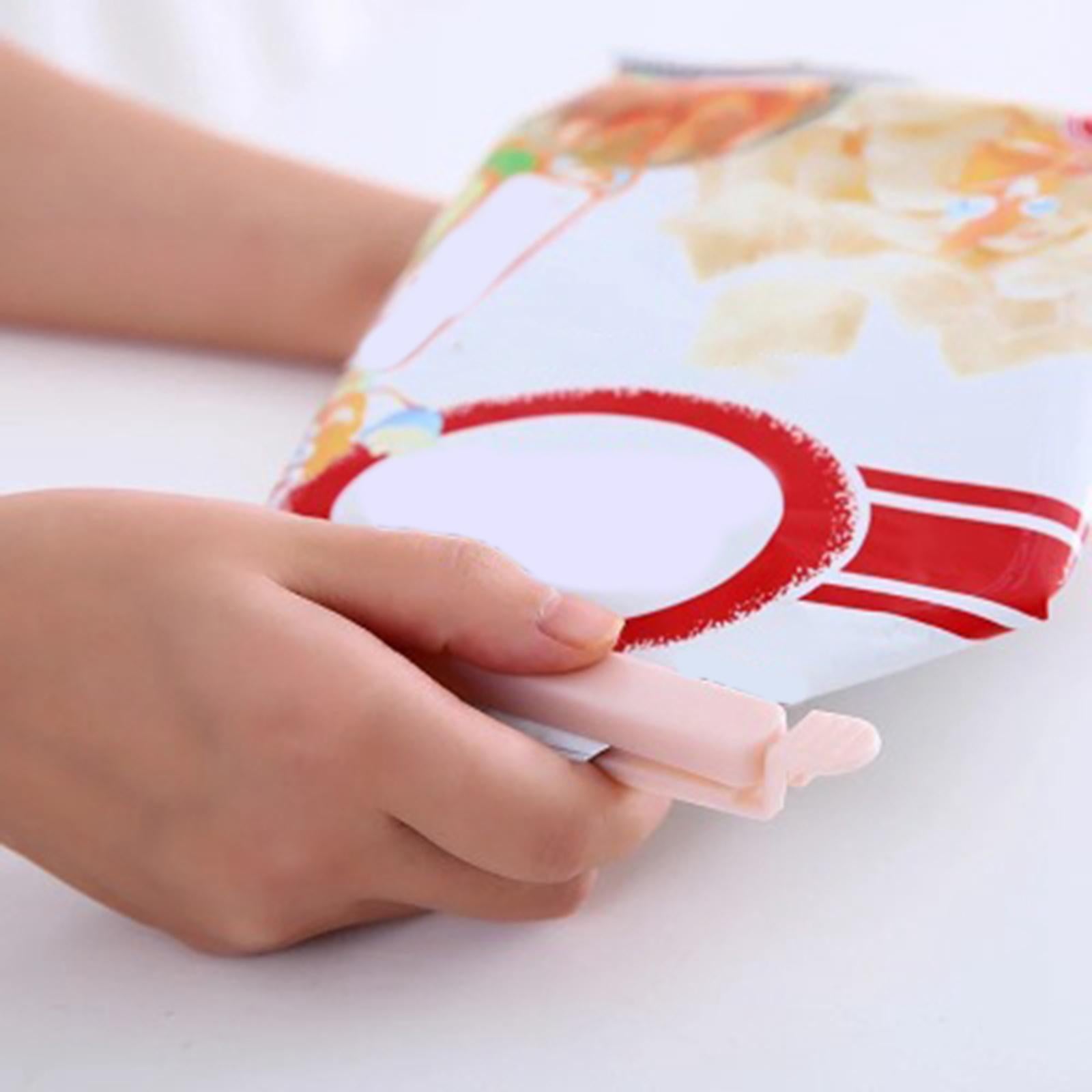 5 Pieces Bag Sealing Clips Food Packages Kitchen Tools Reusable for Kitchen Small Blue