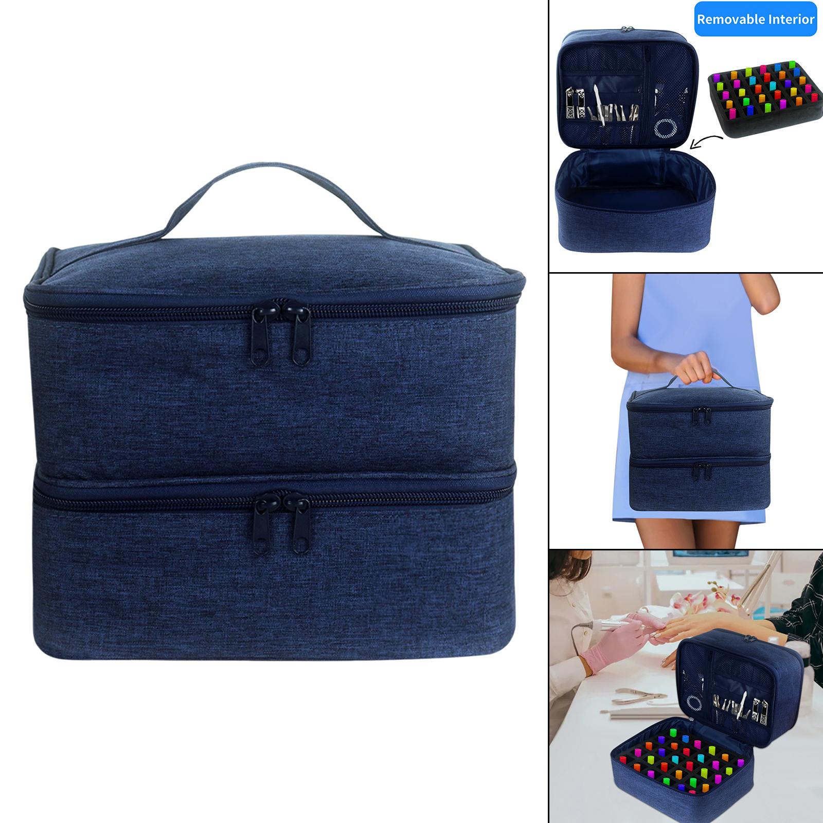 Double Layer Nail Polish Storage Case Holds 30 Bottles for Nail Art Tool