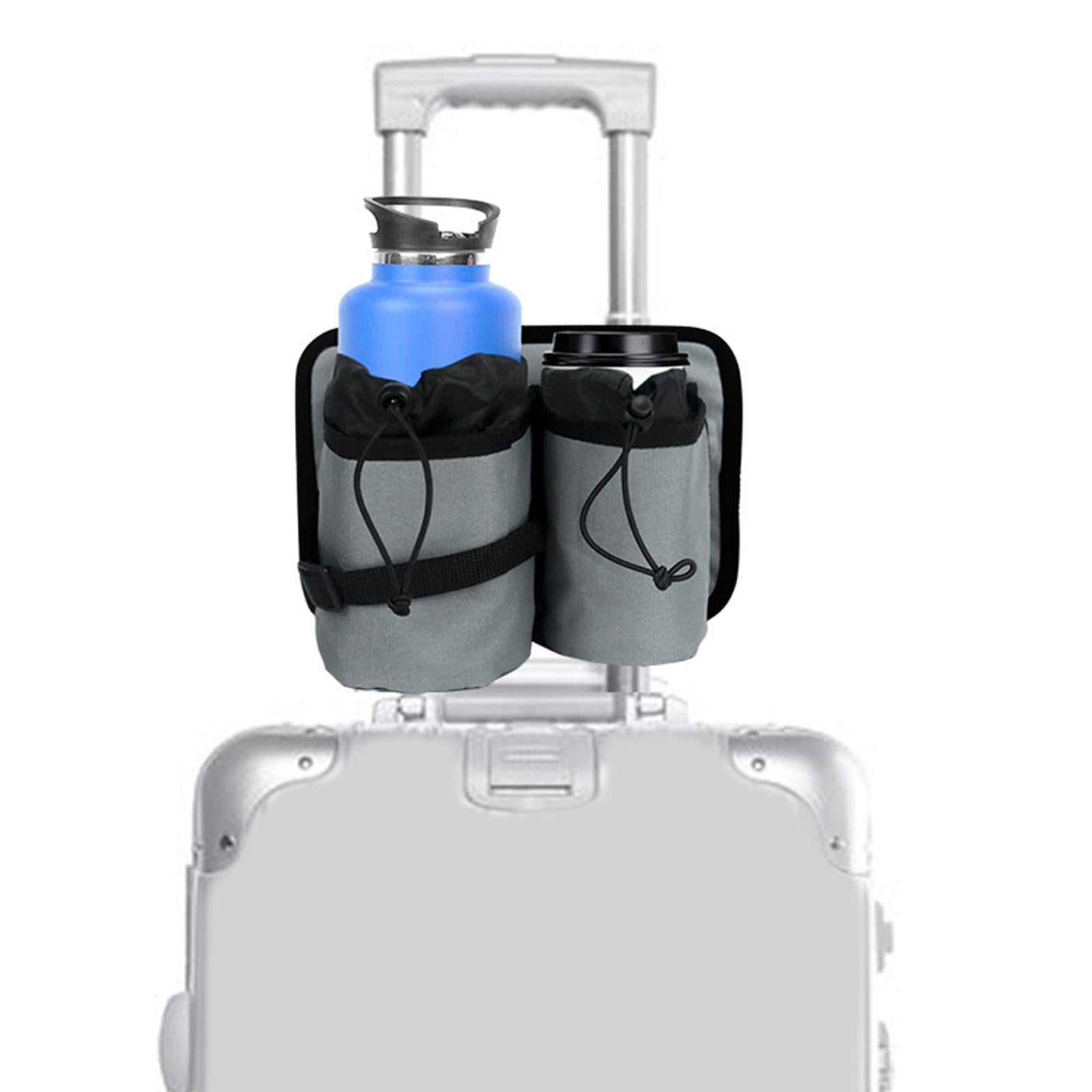 Foldable Travel Drink Caddy Sturdy Flexible Free Hand for Travelers Tourist
