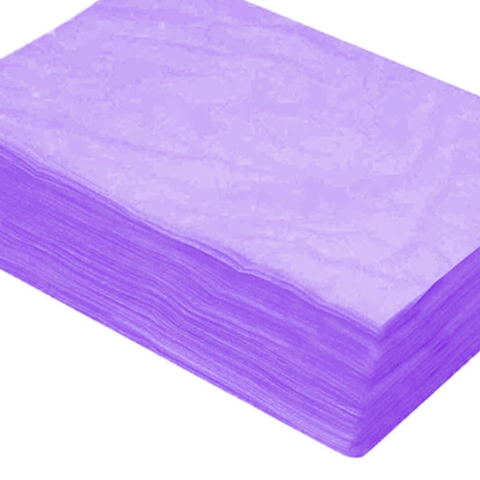 SPA Bed Sheets Non Woven Fabric Breathable Waterproof for Salon Clubs Hotel Purple 50pcs