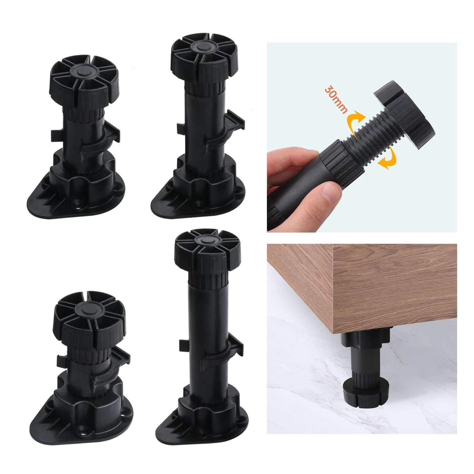 Adjustable Cabinet Feet Silent ABS Thicken Stable for Kitchen Sofa Furniture 10cm